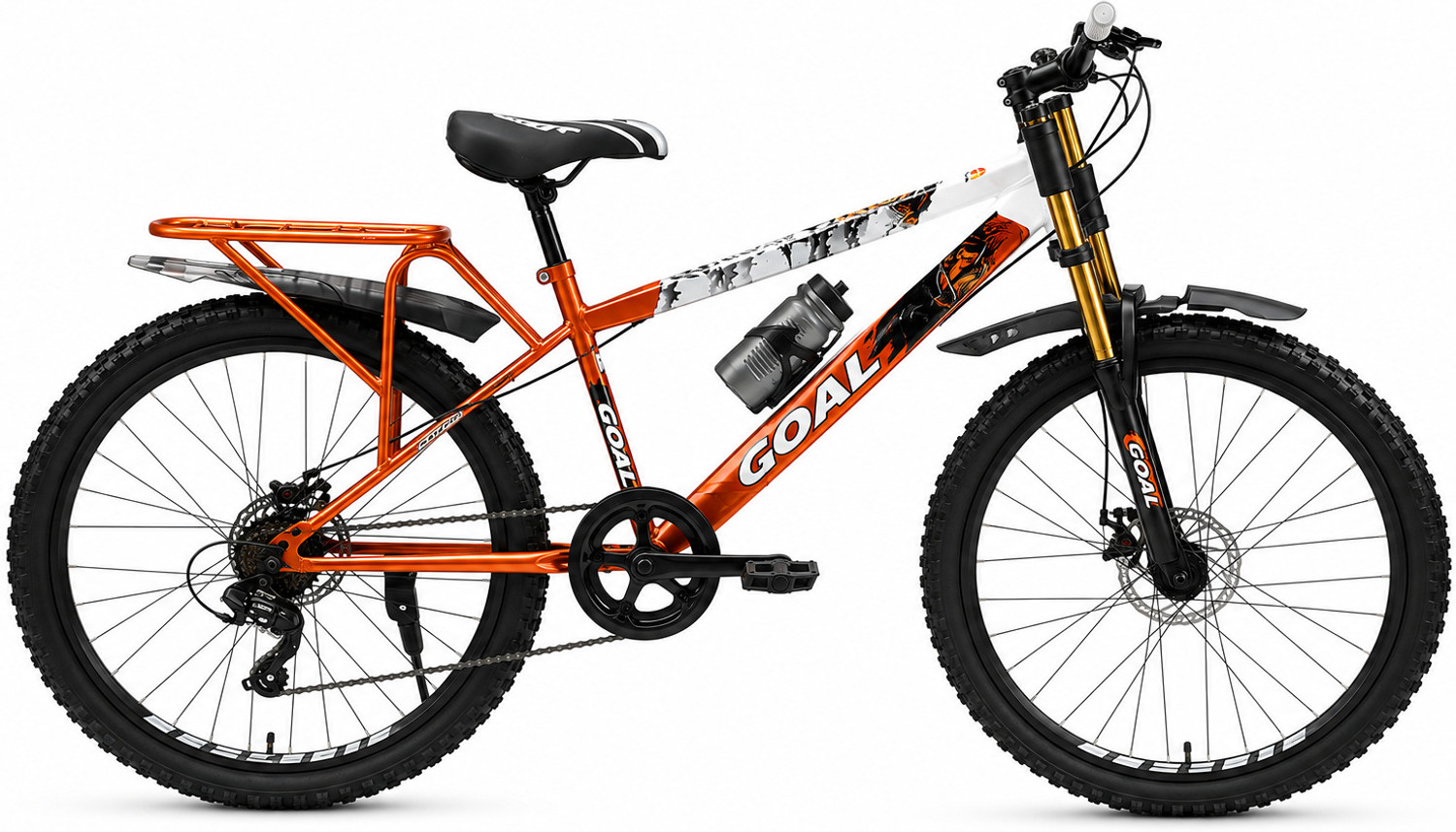 Image of GOAL SAMURAI|| DOUBLE CROWN FORK|| DOUBLE DISC 26 T (inch) Mountain Cycle