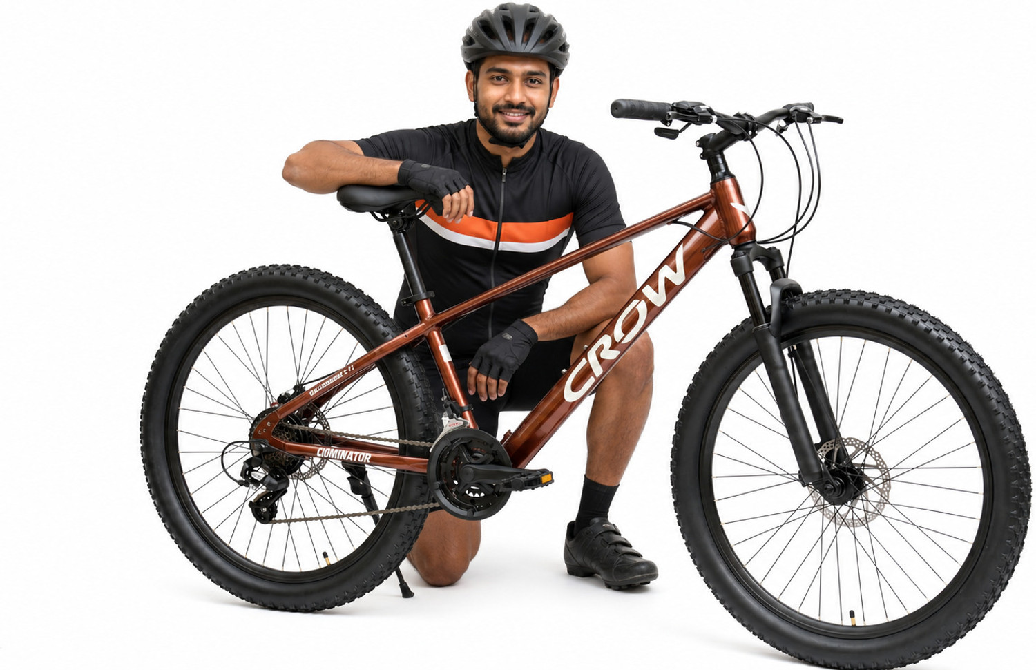 Image of Crow DOMINATOR 21 SPEED 26T MTB| DUAL DISC BRAKE| SUSPENSION FORK|SHIMANO GEARS| 26 T (inch) Mountain Cycle