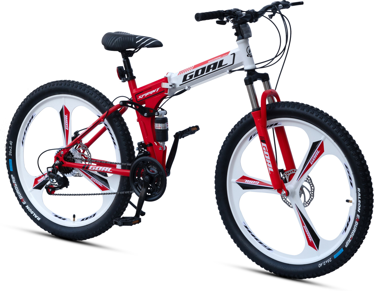 Image of GOAL MAGWHEEL|| FOLDING BIKE || BRANDED TYRE 26X 2.40 || MULTISPEED 26 T (inch) Folding Bikes /Folding Cycle