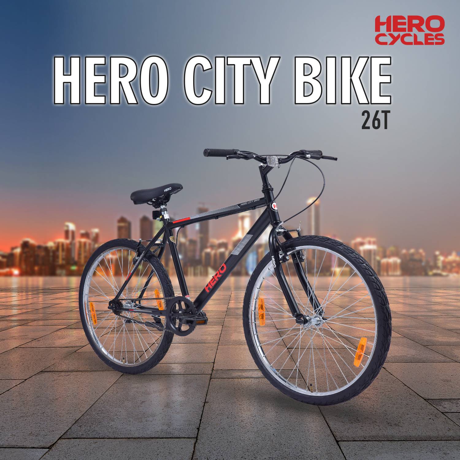 HERO Sprint Hybrid City 26 T (inch) Hybrid Cycle/City Bike Price