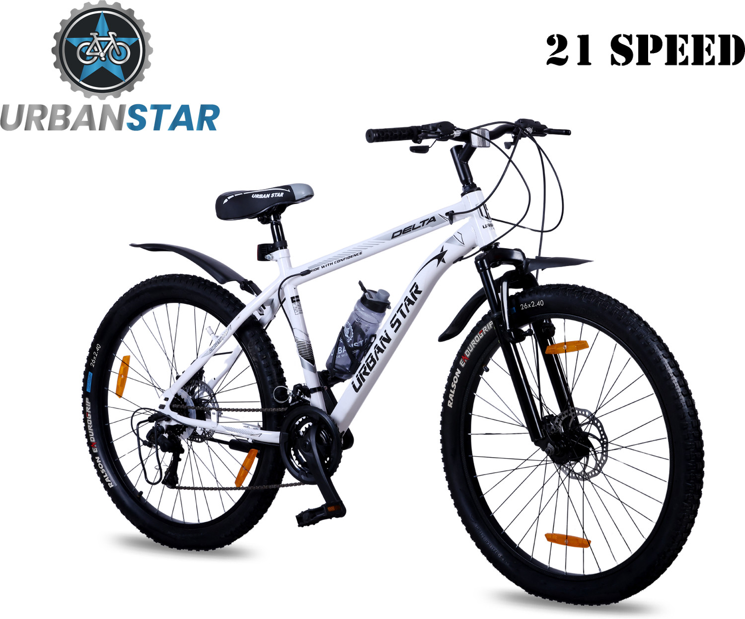 Image of Urban Star DELTA | 21 SPEED | DUAL DISC | FRONT SUSPENSION | SEMI FITTED | FOR 13+ & ADULTS 26 T (inch) Mountain Cycle