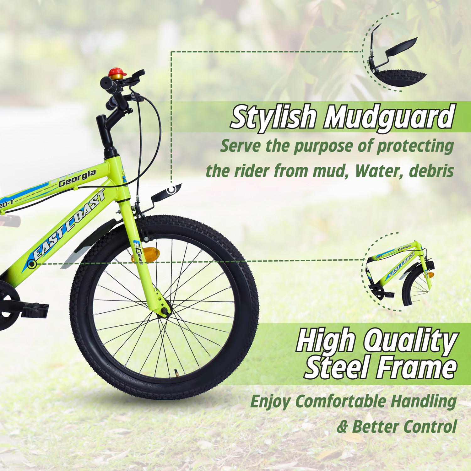Image of EAST COAST Georgia 20T Kids (5 to 8 Years) Dual Shade 20 T (inch) Road Cycle