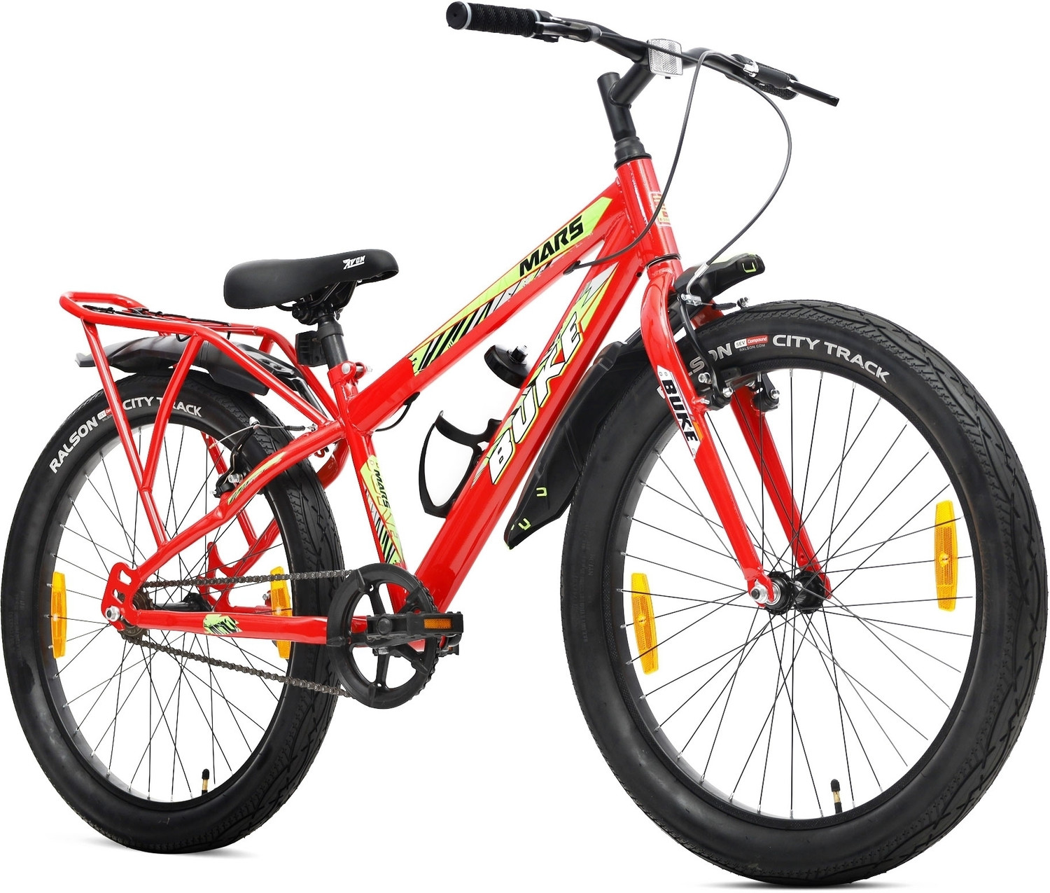Image of Buke MARS 24T Fat Tyre Bicycle for Boys with Carrier 85% Pre Fitted Stylish Design 24 T (inch) Hybrid Cycle /City Bike