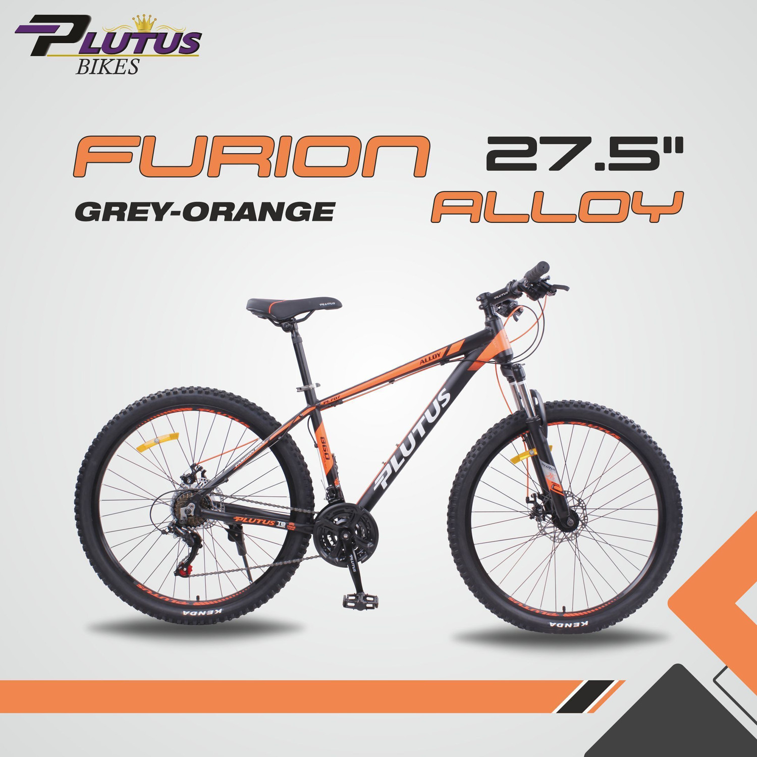 Image of PLUTUS Furion MTB Cycle with 21 Gears, Dual Disc Brake, Alloy Frame Cycle for Adult 27.5 T (inch) Mountain Cycle