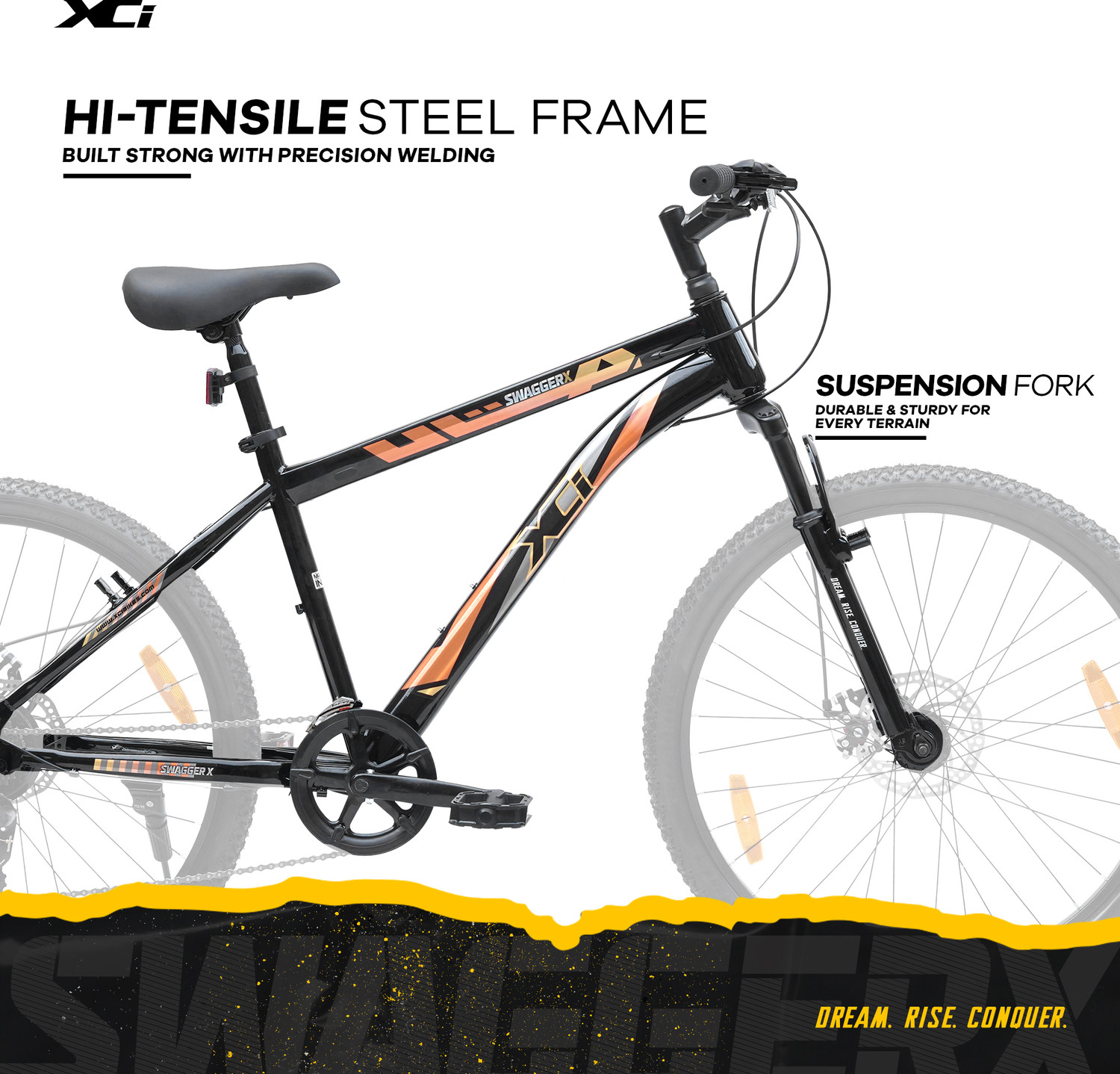 Image of XCi SwaggerX 2.0 Shimano Geared for Men TUF SHOX Suspension 26 T (inch) Mountain Cycle