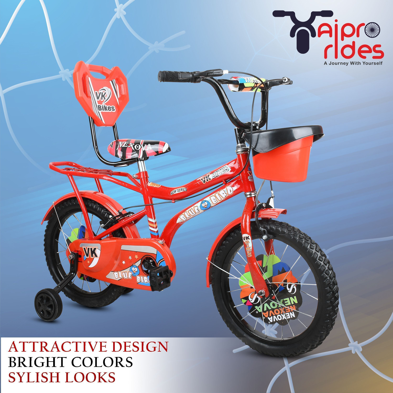 Image of xaipro rides 16T Zoom Red Bicycle Pr-023 16 T (inch) BMX Cycle