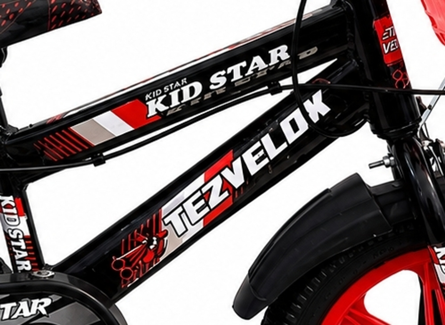 Image of Tezvelox Kid star premium 14 T (inch) Road Cycle (Single Speed, Black, Rigid)