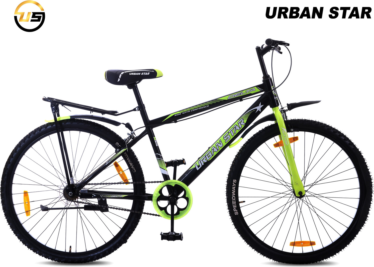 Image of Urban Star 26T IBC CYCLE | CITY BIKE | INBUILT CARRIER | PREMIUM QUALITY | SEMI ASSEMBLED | 26 T (inch) Road Cycle