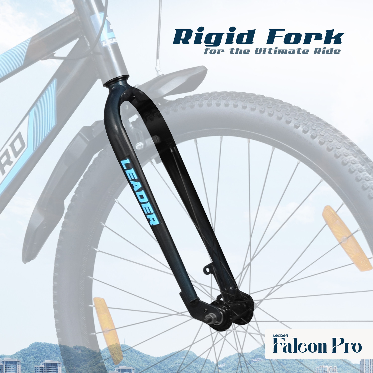 Image of LEADER Falcon Pro 26T Bicycle for Men, Single Speed MTB Bike,Caliper Brake & Rigid Fork 26 T (inch) Mountain Cycle