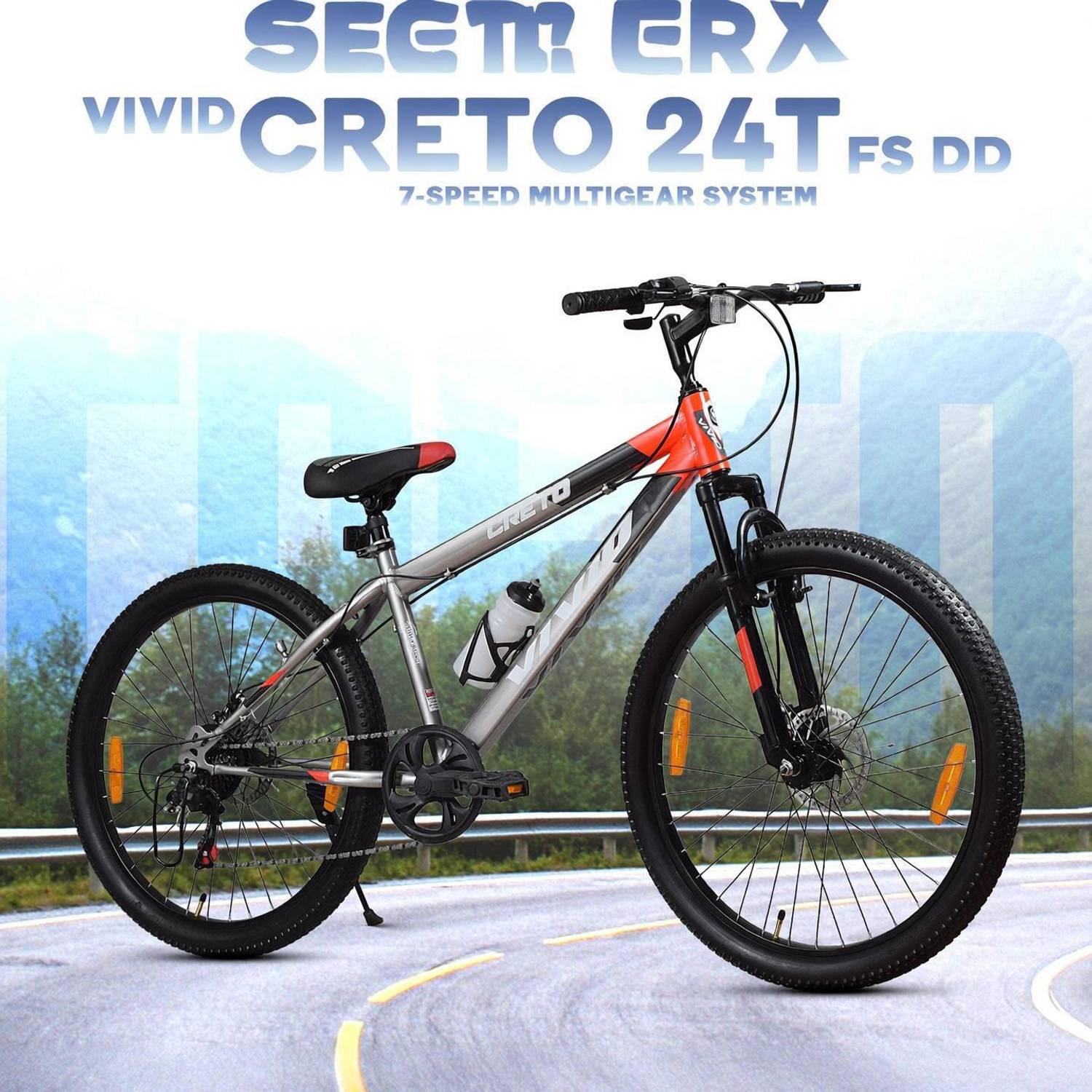 VIVID Creto 24T Multispeed Cycle for Men with Front Suspension