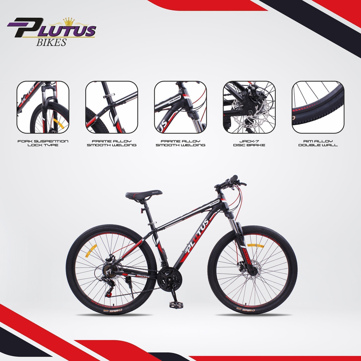 Image of PLUTUS Colnago 21 Speed Shimano Gears with Alloy Frame 27.5 T (inch) Mountain Cycle
