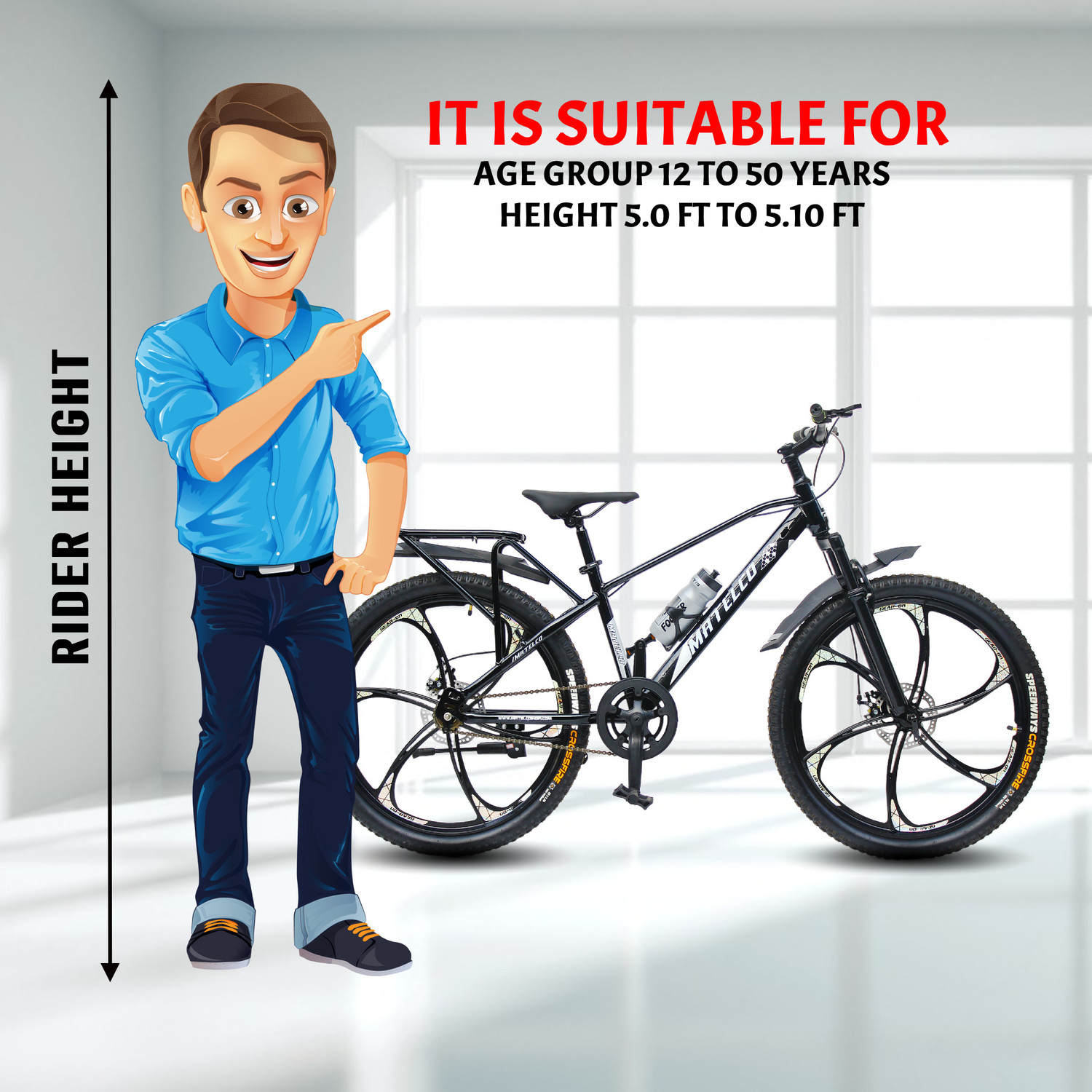Image of MATELCO ULTRA IBC26 MAGWHEEL WITH DISC BRAKE 26 T (inch) Mountain Cycle