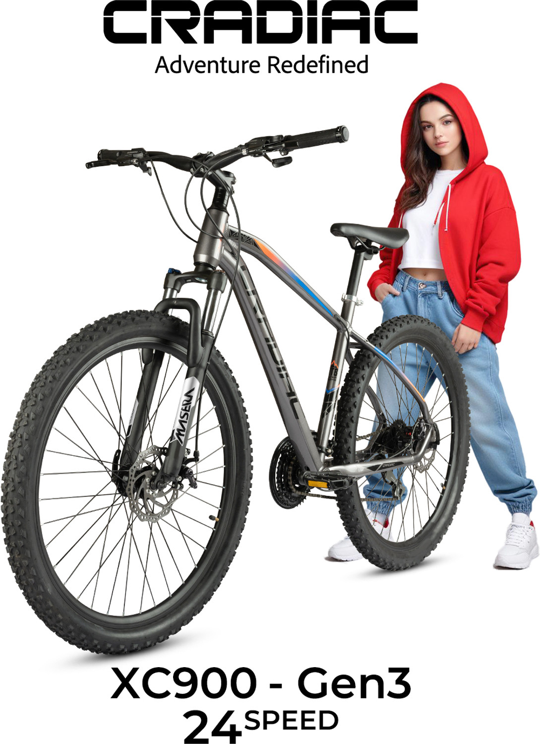 Image of CRADIAC XC 900 24 SPEED Gen 3 29T|6061 ALLOY FRAME |ZOOM LOCKOUT SUSPENSION|shimano gear 29 T (inch) Mountain Cycle