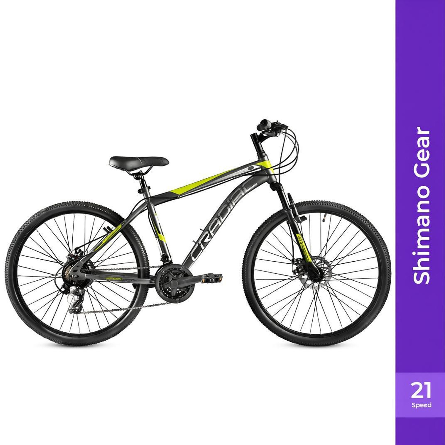 CRADIAC HUSTLER X7 21 SPEED|FRONT SUSPENSION|DUAL DISC BRAKE|shimano gears 29 T (inch) Mountain Cycle