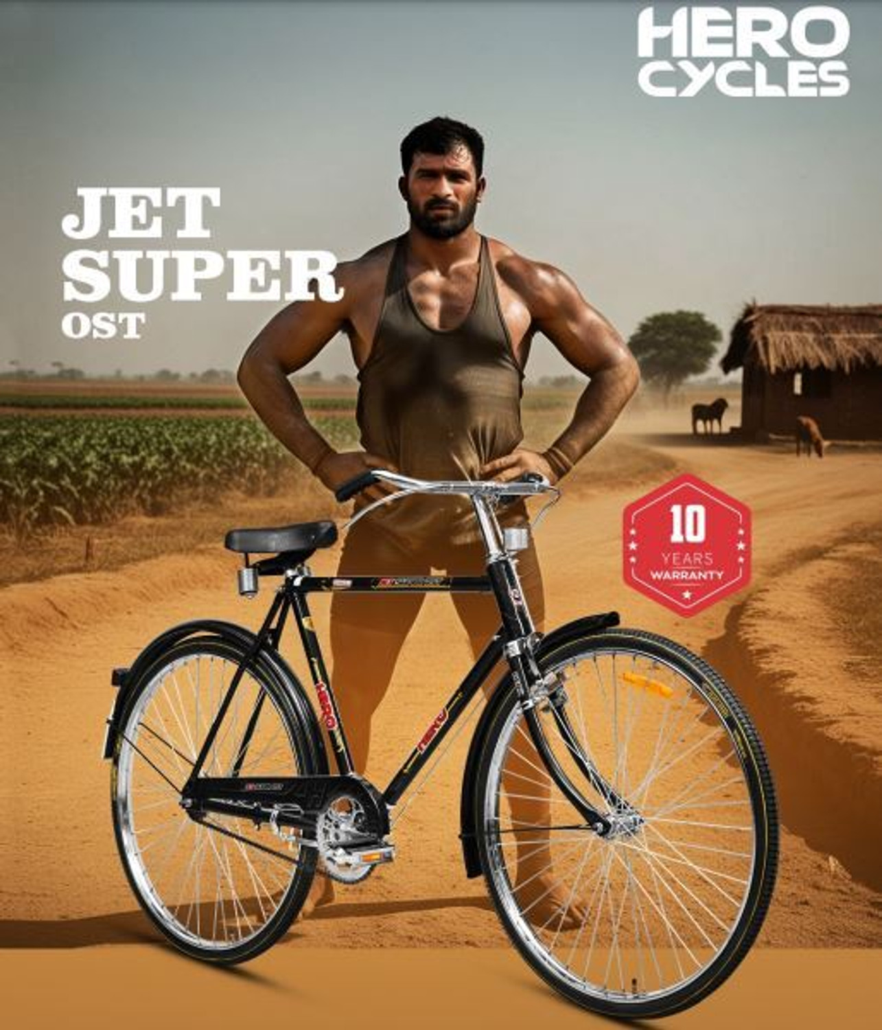 Image of HERO JET GOLD OST 22 Inch Men's Full Size Bicycle 28 T (inch) Road Cycle