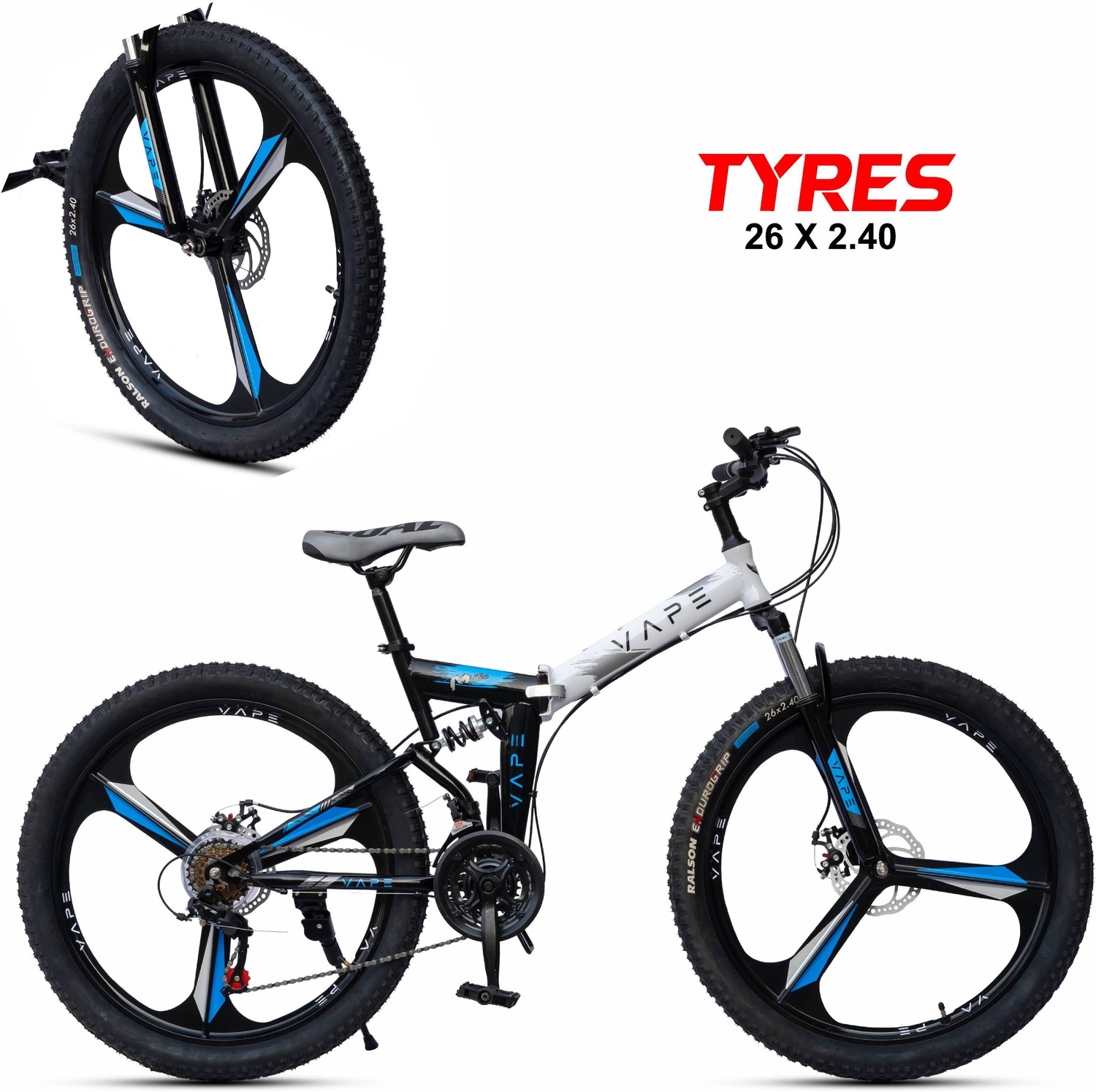Image of GOAL FOLDING CYCLE || 21 SPEED || MAGWHEEL || SUSPENSION FORK 26 T (inch) Folding Bikes /Folding Cycle