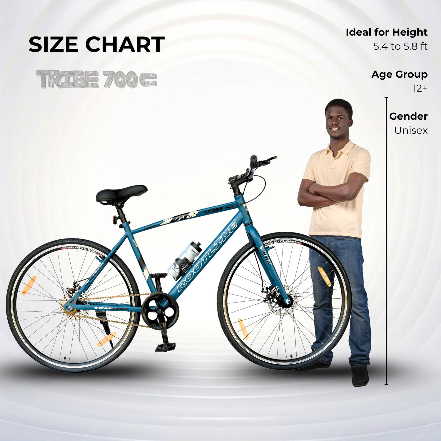 ROOTLINE TRIBE 700C Hybrid Single Speed Metallic Blue - Image 2