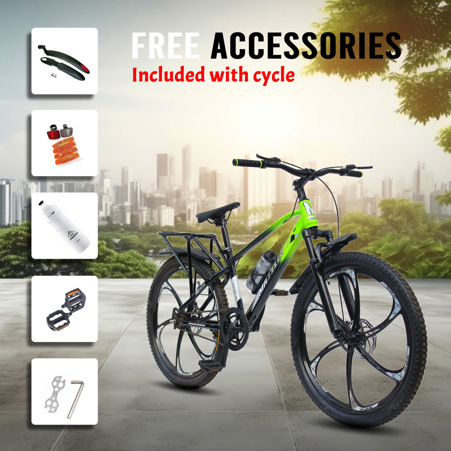 Image of MATELCO ULTRA IBC26 MAGWHEEL WITH DOUBLE DISC 26 T (inch) Mountain Cycle