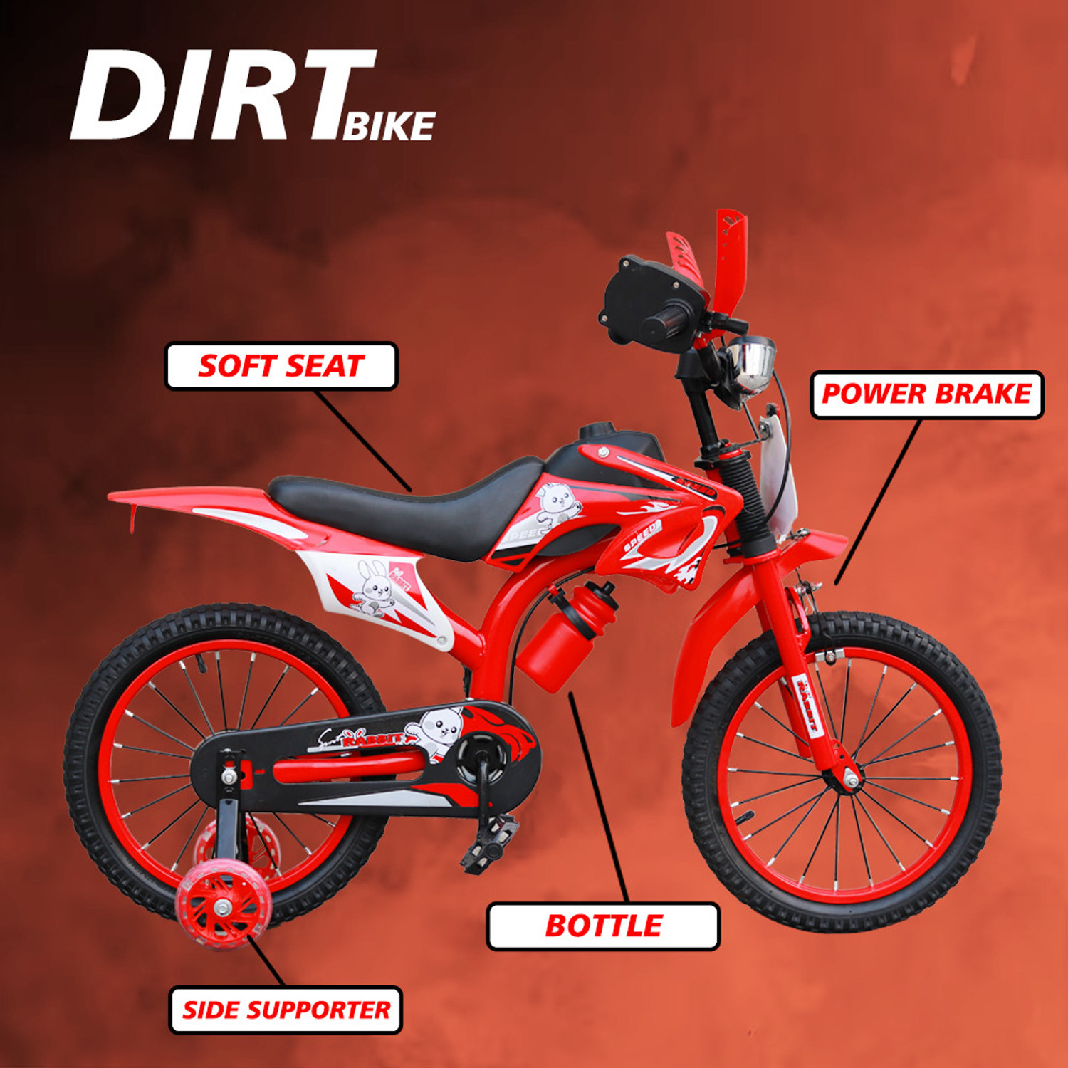 Image of GOAL DIRTBIKERED 16 T (inch) BMX Cycle