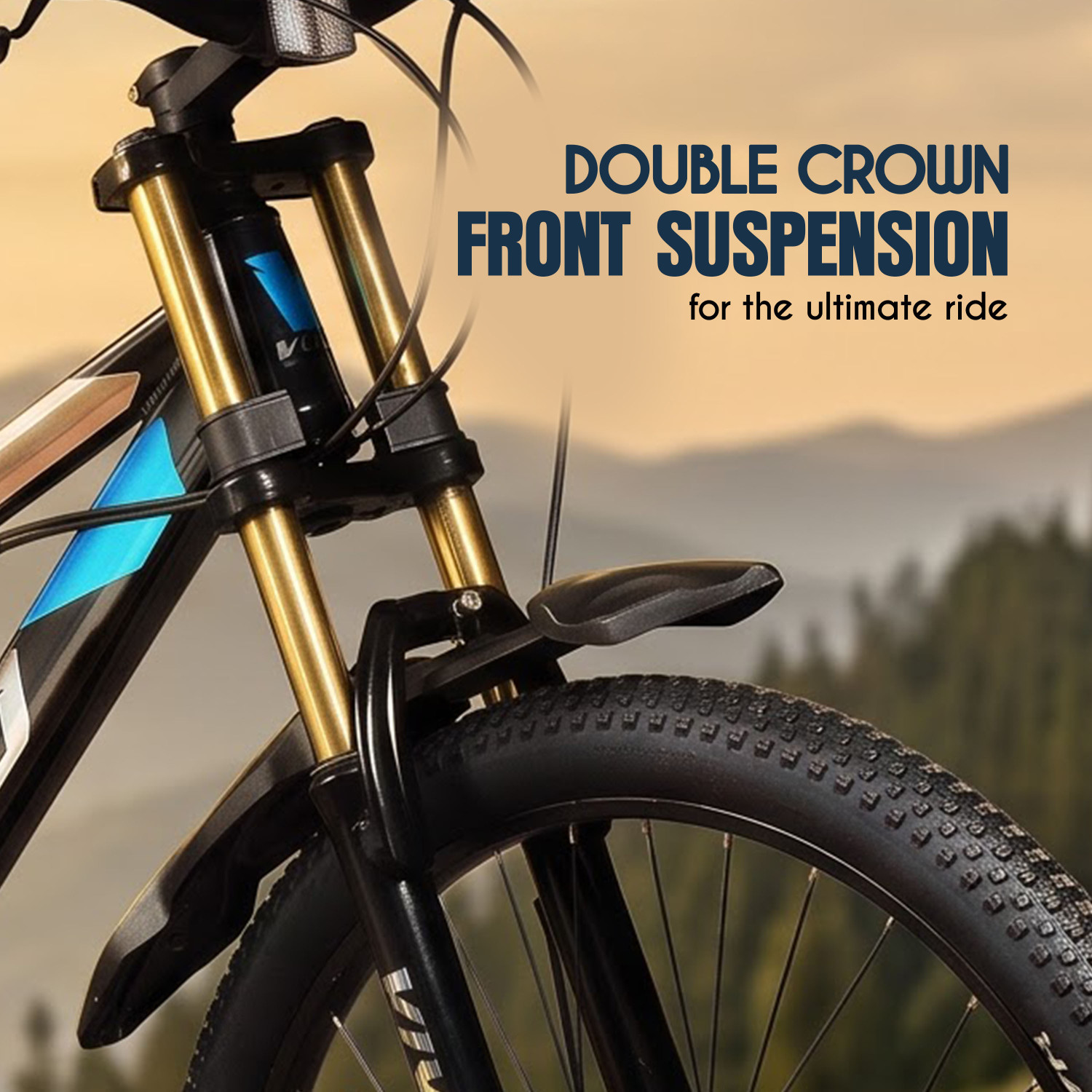 Image of VIVID Valero Pro IBC 26T 7 Gear Cycle for Men,Double Crown Front Suspension, DD Brakes 26 T (inch) Mountain Cycle