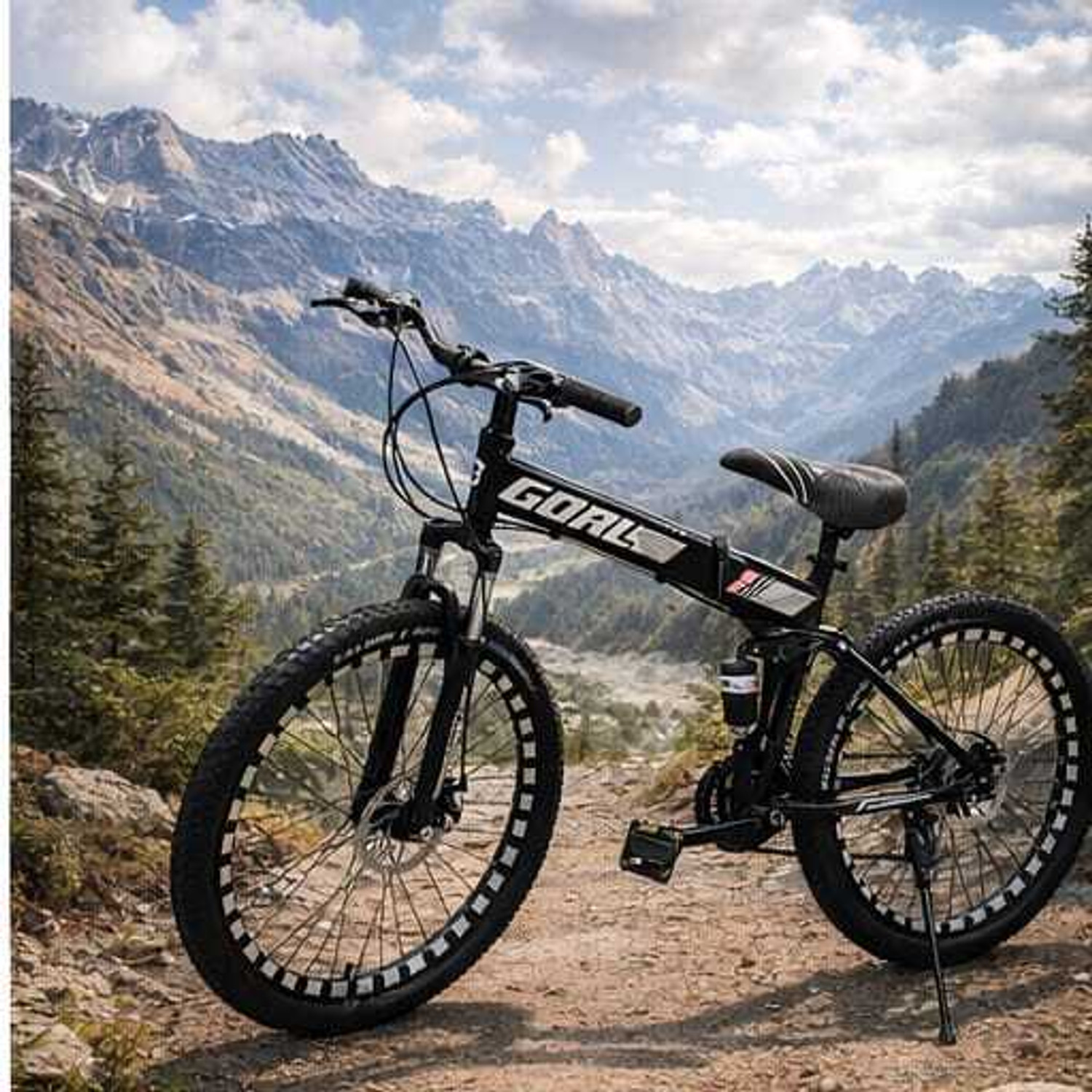 Image of GOAL 26 Inch All-Terrain Folding Mountain Bike - Dual Suspension, 27.5 T (inch) Folding Bikes /Folding Cycle
