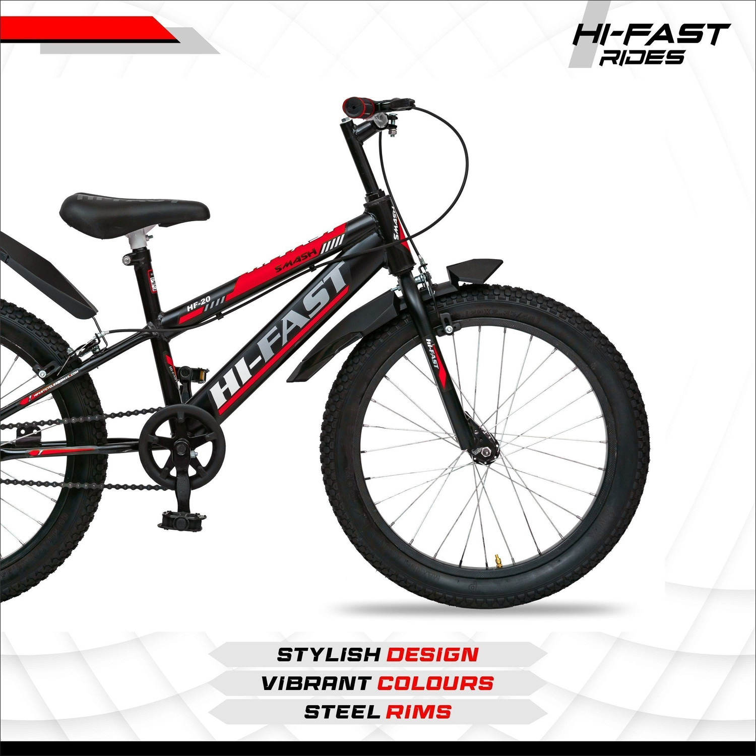 Image of Hi-Fast Smassh Sports Cycle For 7 To 10 Years Boys & Girls (85% Assembled) 20 T (inch) Road Cycle