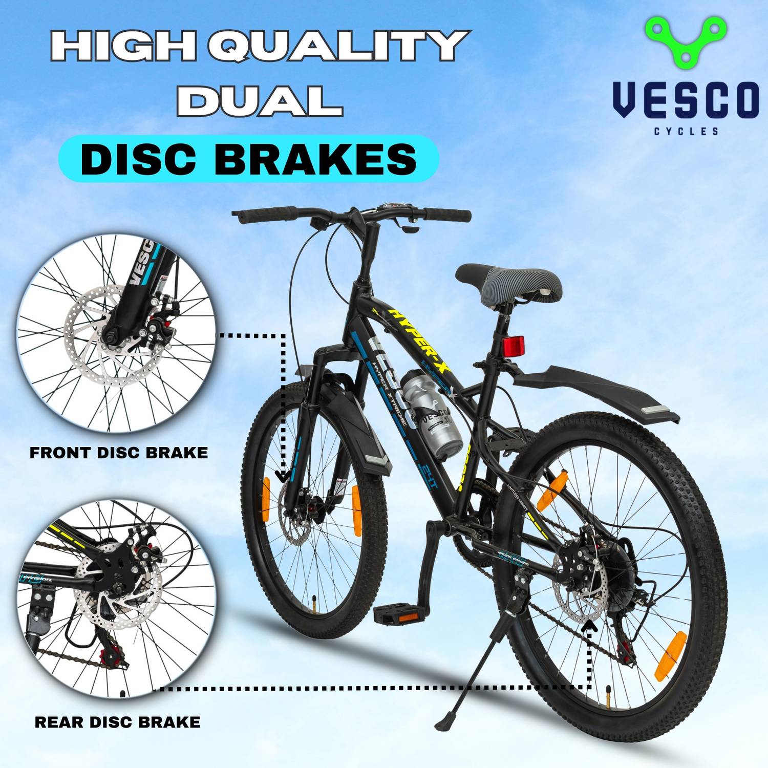 VESCO HYPER-X Kids 24T Mountain Cycle 7-Speed - Image 3