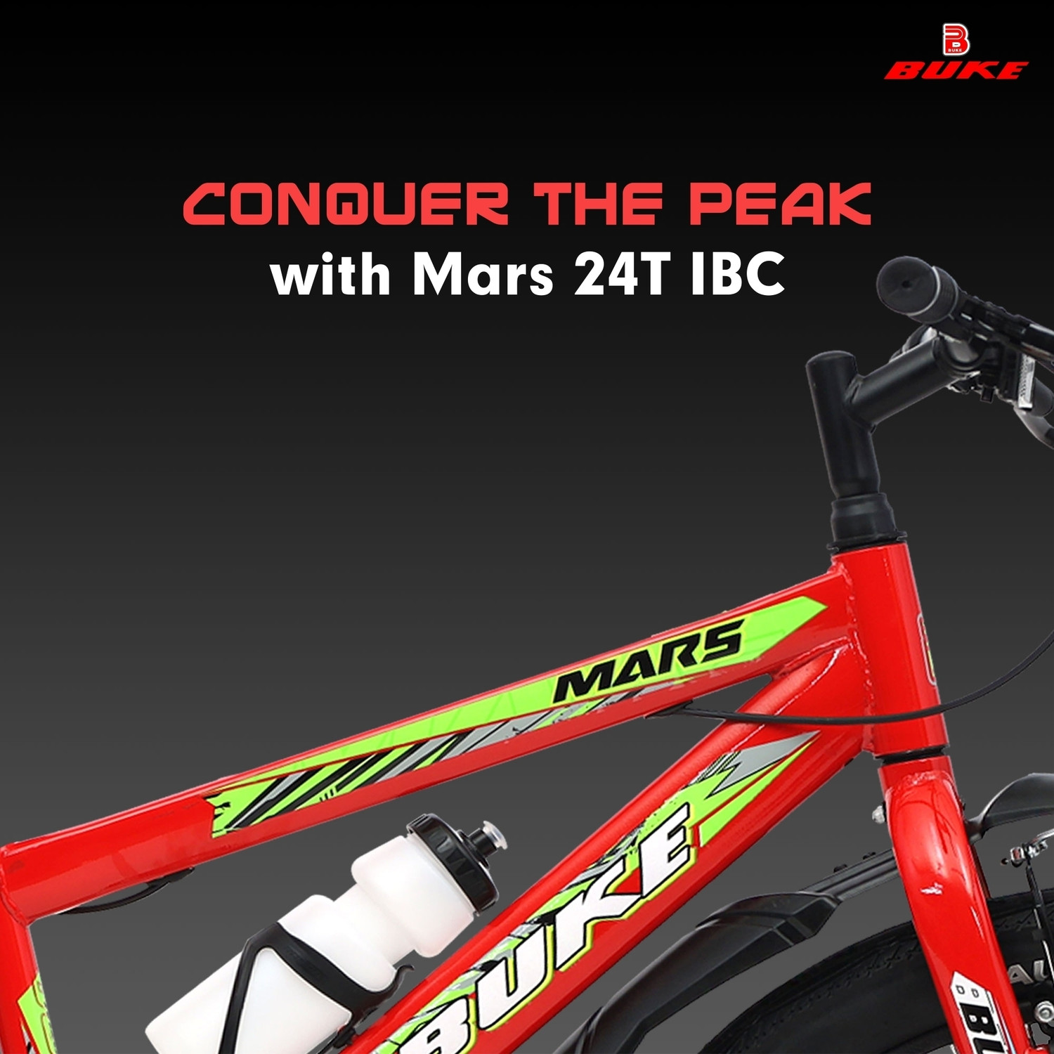 Image of Buke MARS 24T Fat Tyre Bicycle for Boys with Carrier 85% Pre Fitted Stylish Design 24 T (inch) Hybrid Cycle /City Bike