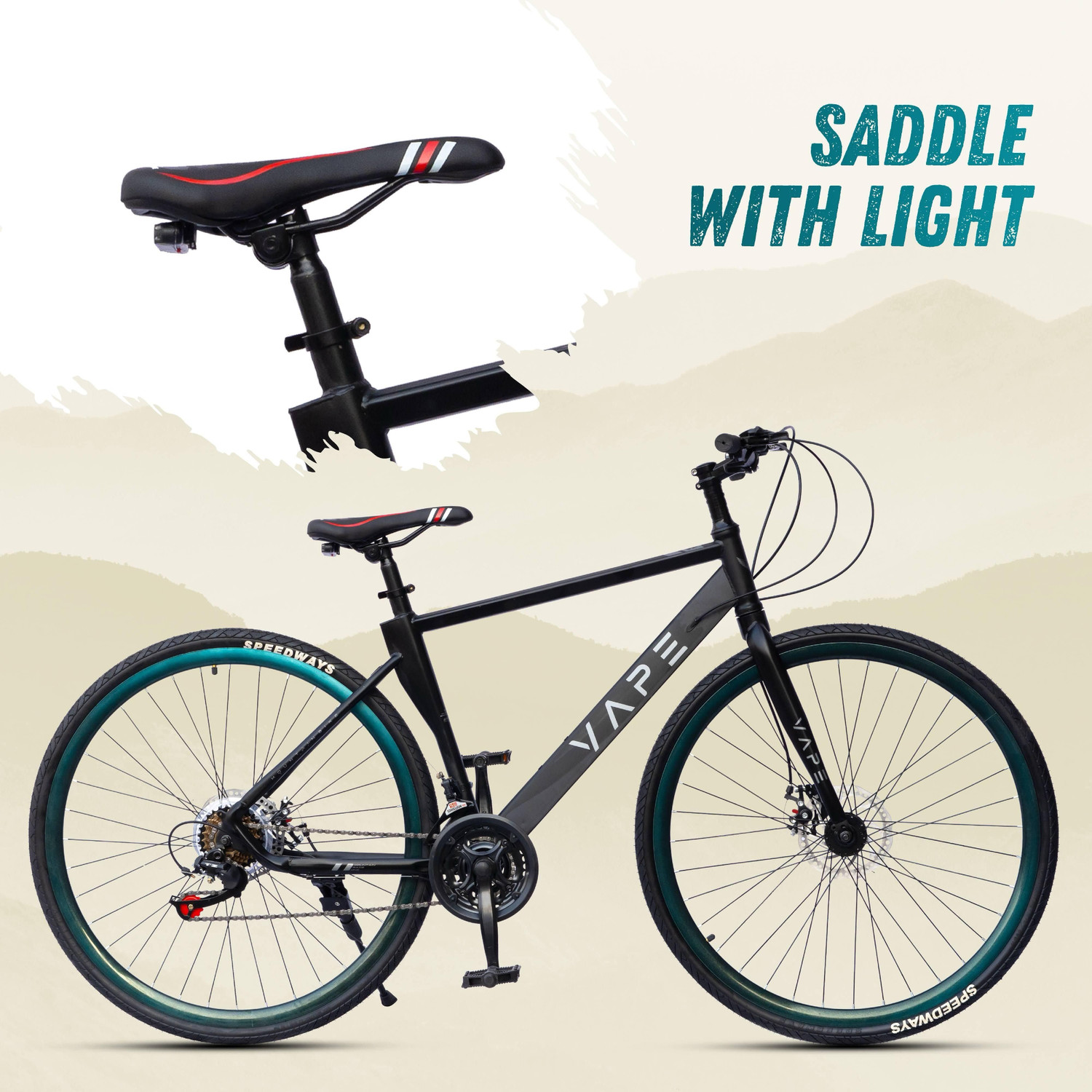 Image of GOAL 700 C mountain bike|| Imported frame || Double Disc Hybrid Cycle /City Bike 700C T (inch) Hybrid Cycle /City Bike