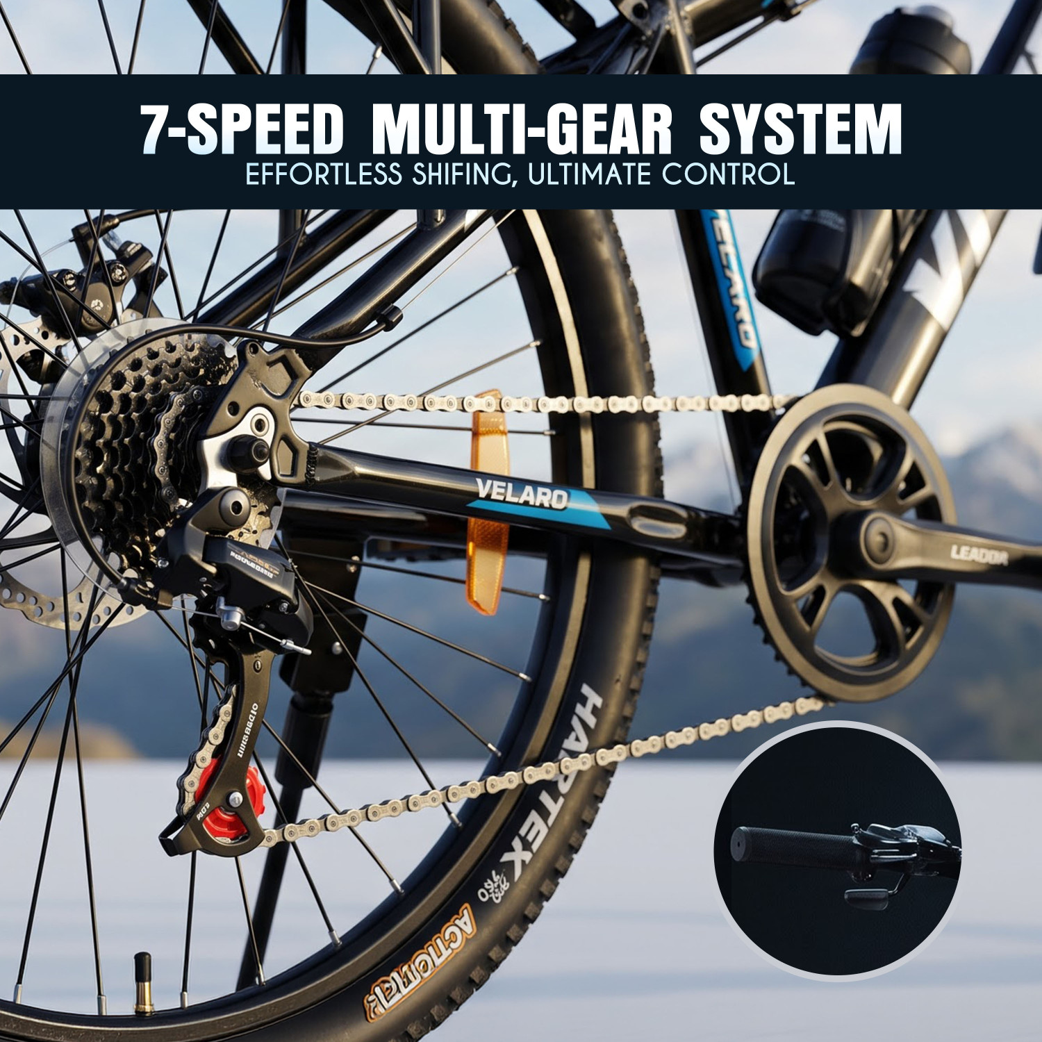 Image of VIVID Valero Pro IBC 26T 7 Gear Cycle for Men,Double Crown Front Suspension, DD Brakes 26 T (inch) Mountain Cycle