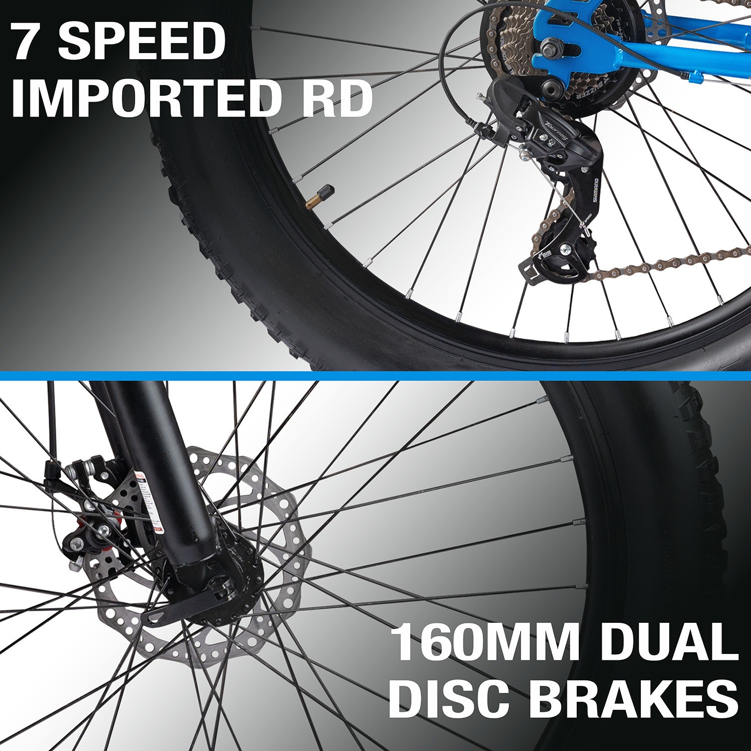 Image of Crow BLACK NINJA 7 SPEED|FAT BIKE|FRONT SUSPENSION|DUAL DISC BRAKE 27.5 T (inch) Mountain Cycle