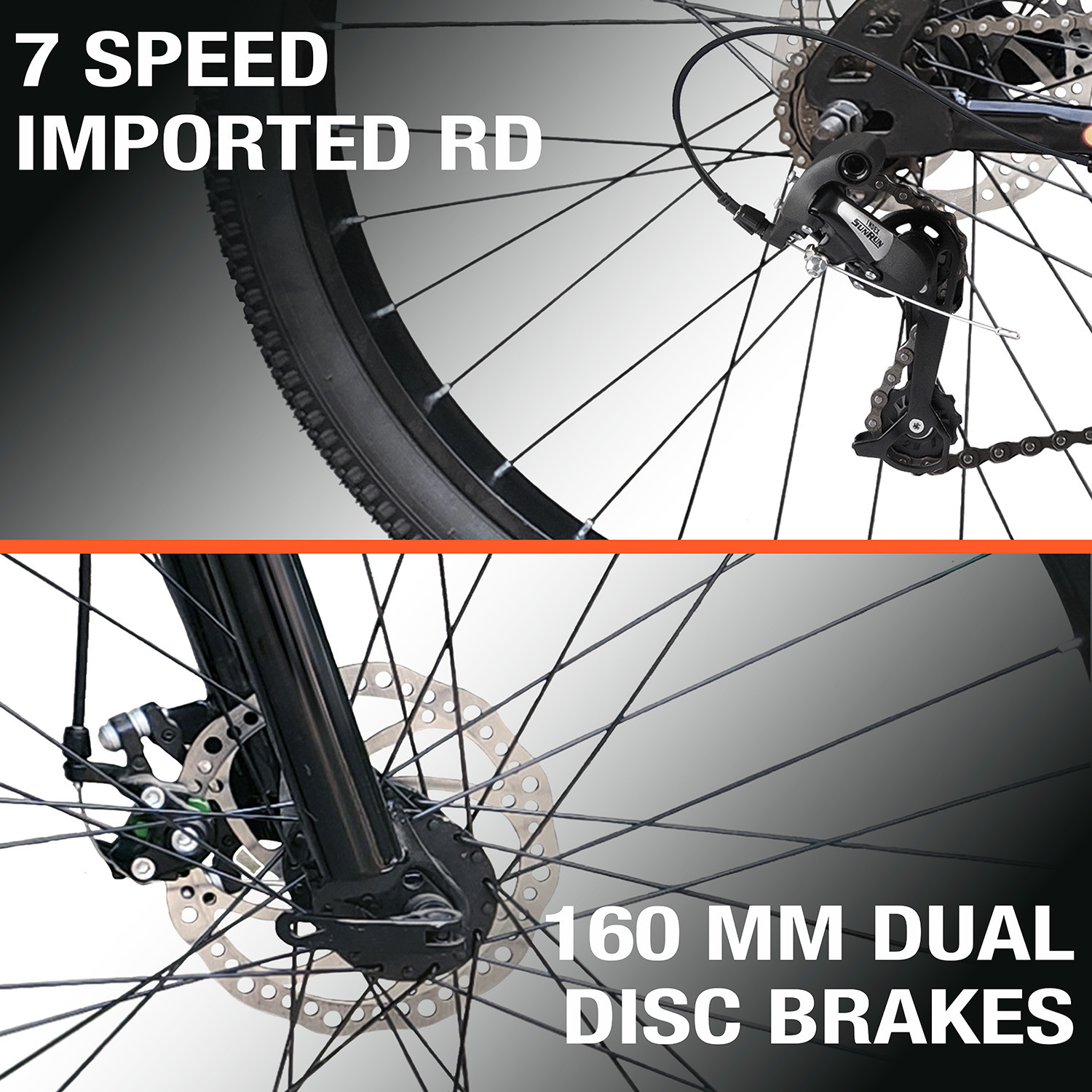 Image of Crow ATOM 7 SPEED|FRONT SUSPENSION FORK|DUAL DISC BRAKE|geared 29 T (inch) Mountain Cycle