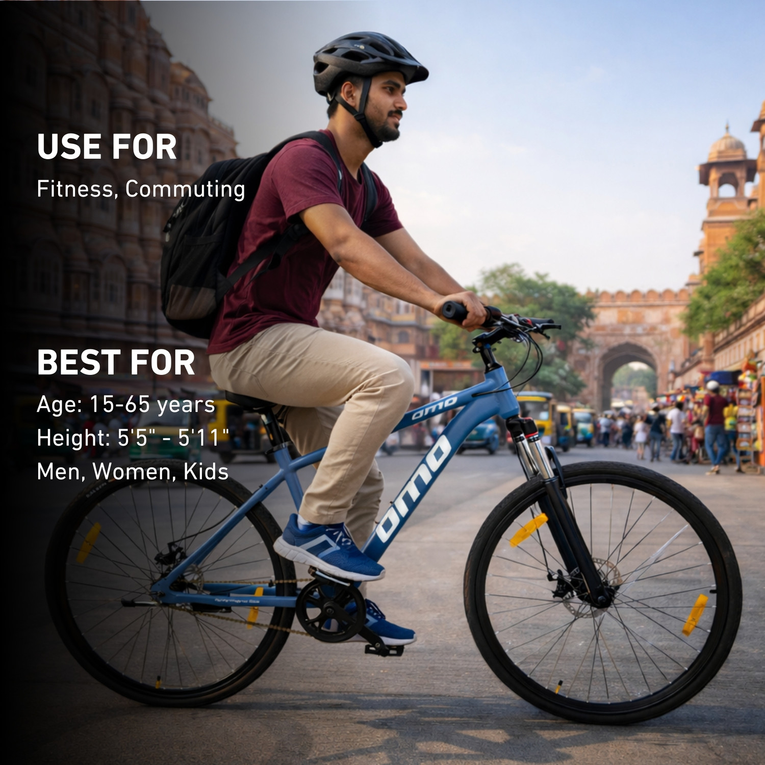 Image of OMO Coorg Lite Without Gear 700C T (inch) Hybrid Cycle /City Bike