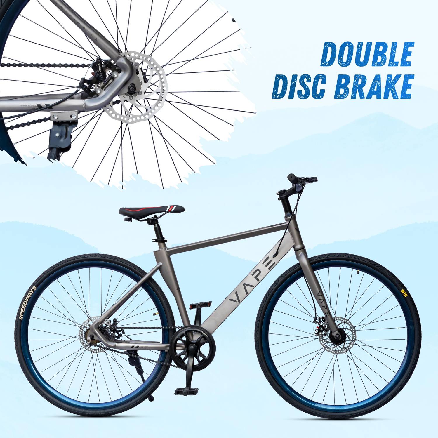 GOAL VAPE 700C SingleSpeed Hybrid Bicycle - Image 5