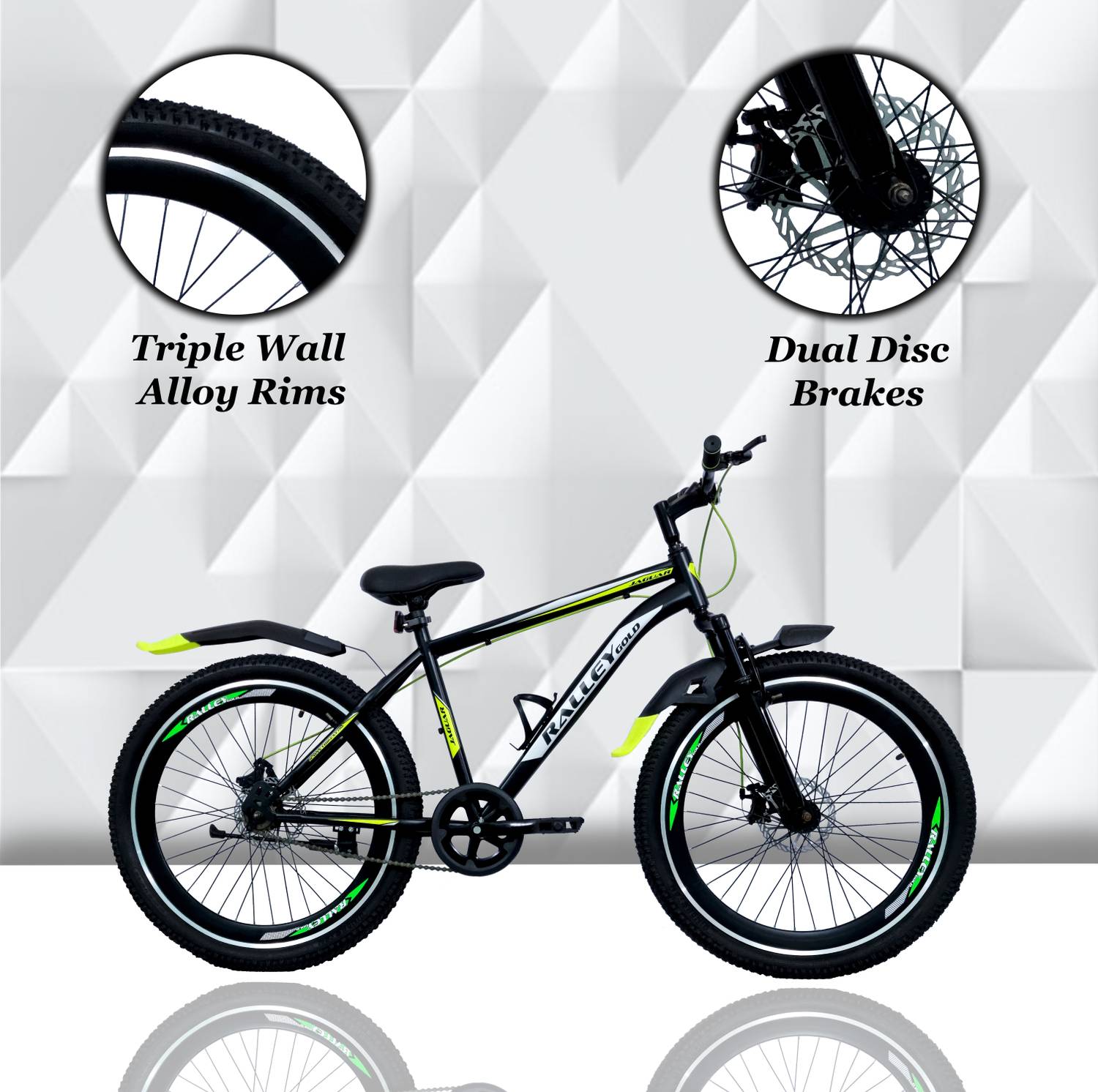 Ralley Gold 2.0 Full Size Bicycle with Front Suspension,Disc