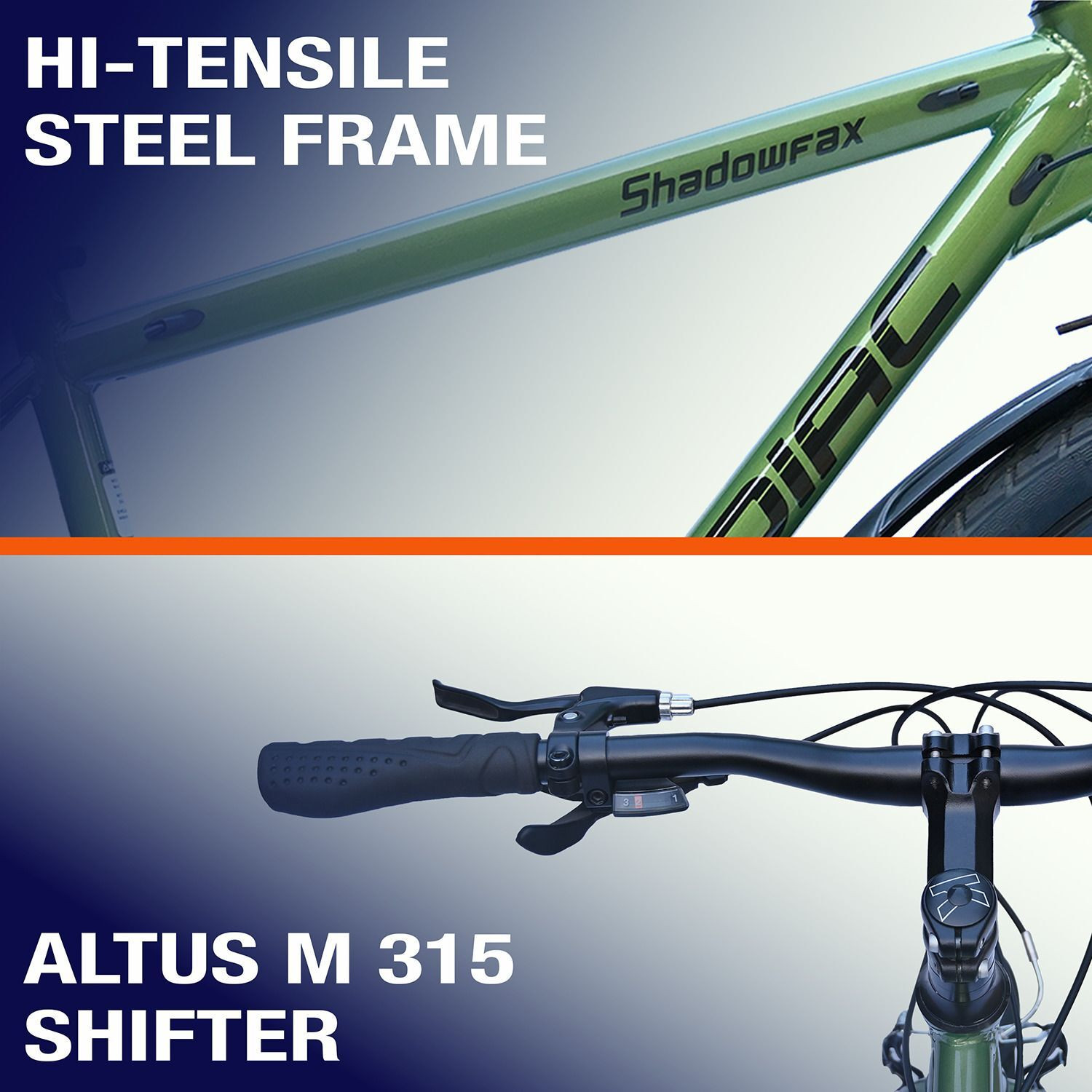 Image of CRADIAC SHADOWFAX 8 SPEED CASSETTE|FRONT RIGID FORK| V BRAKE|SHIMANO GEARS 700C T (inch) Hybrid Cycle /City Bike