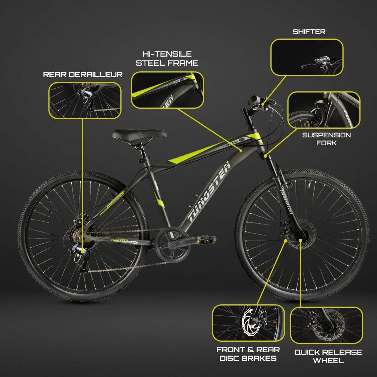 TUNGSTEN CROSS TRAK 7 Speed Mountain Cycle - Image 3