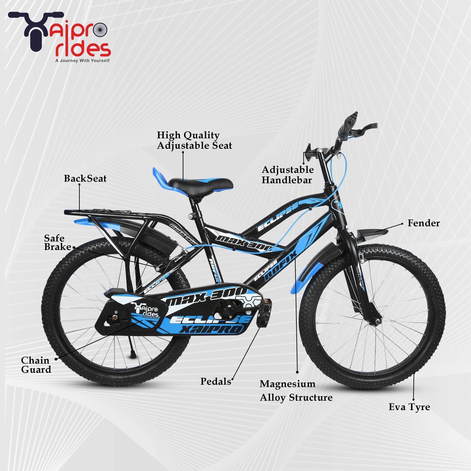 Xaipro Max-300 Kids 20T Mountain Cycle Sky Blue - Image 2