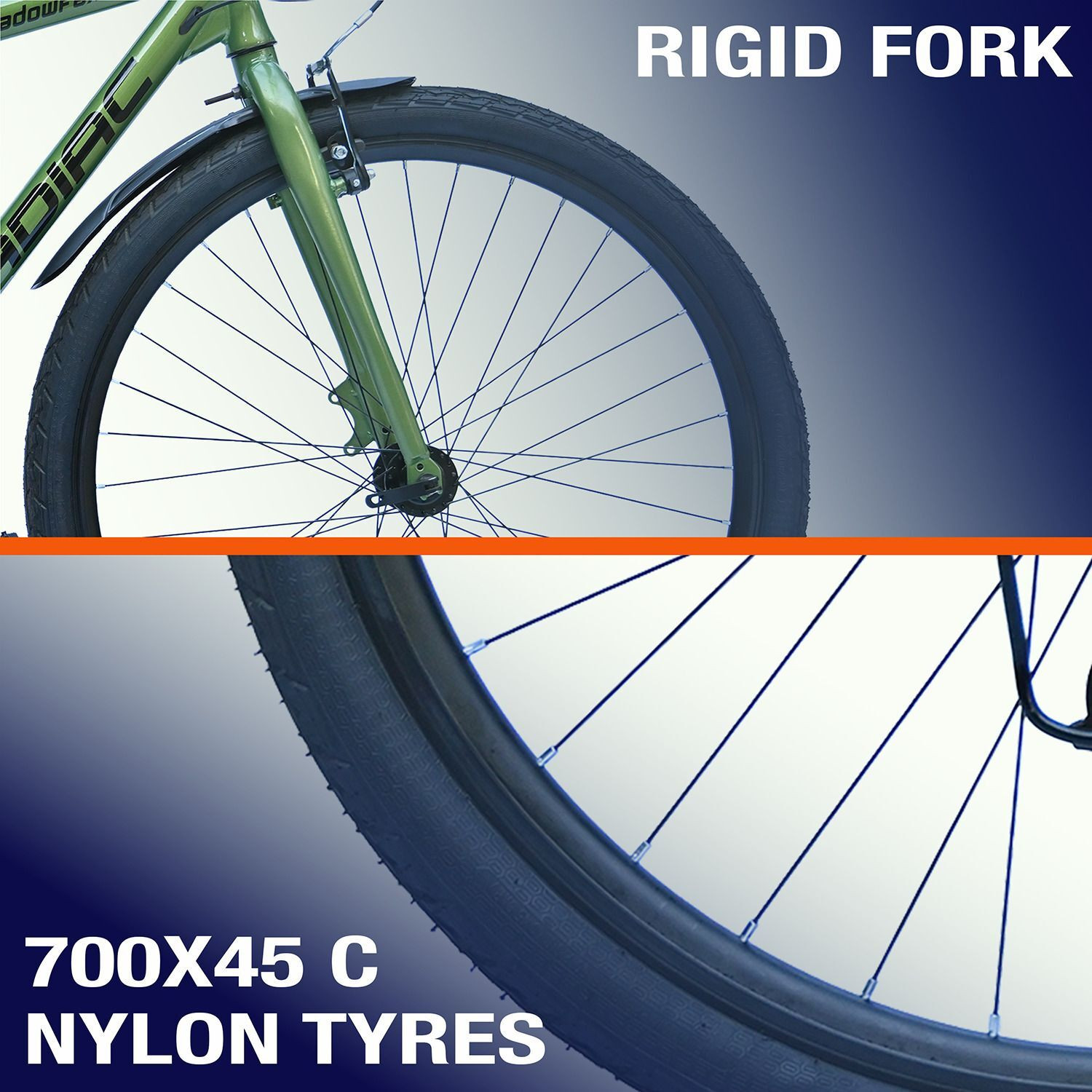 Image of CRADIAC SHADOWFAX 24 SPEED CASSETTE|FRONT RIGID FORK| V BRAKE|SHIMANO GEARS 700C T (inch) Hybrid Cycle /City Bike