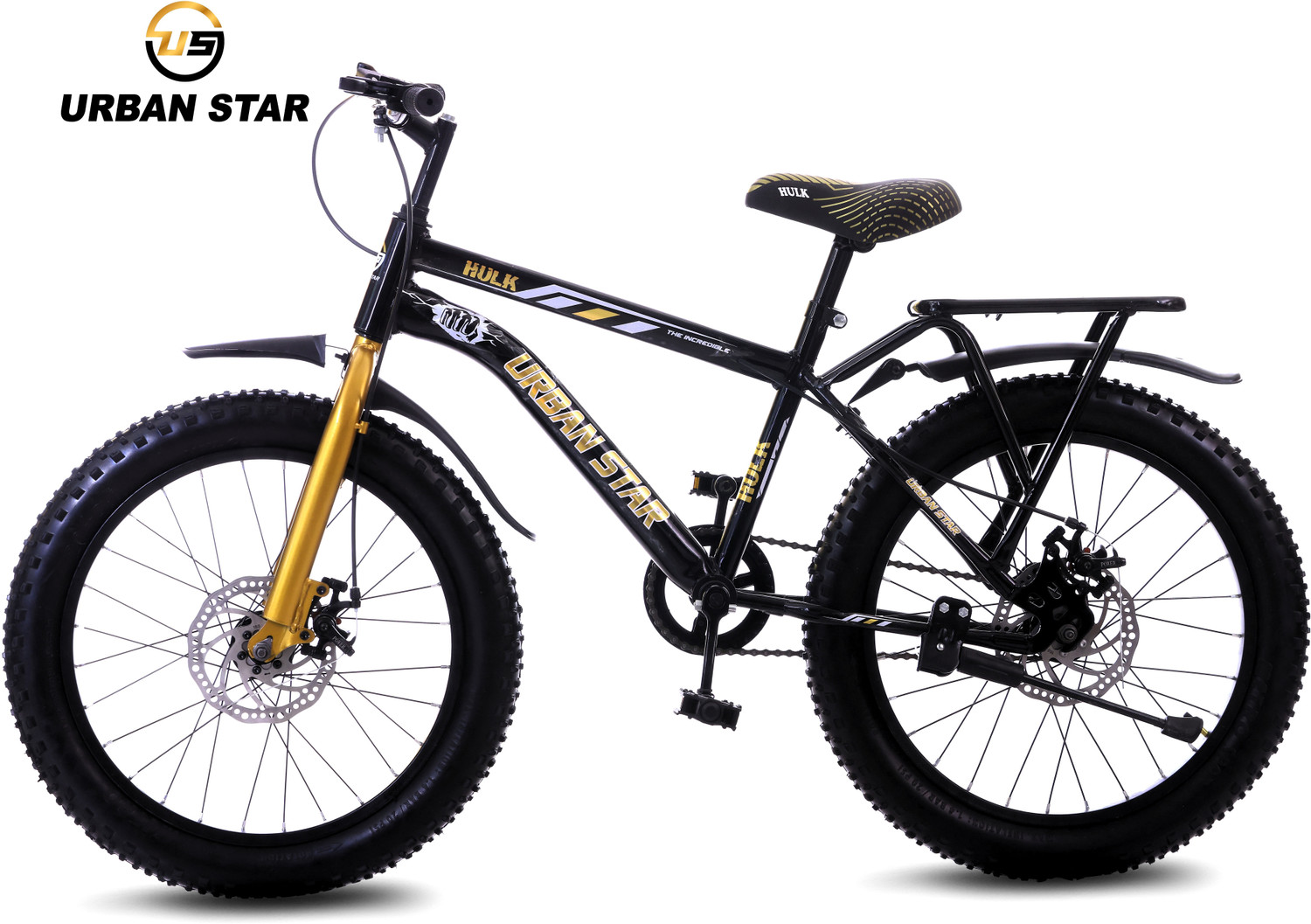 Image of Urban Star HULK | IBC | 20T BMX | IN-BUILT CARRIER | D /D | FAT TYRES | Semi Assembled | 20 T (inch) Fat Tyre Cycle