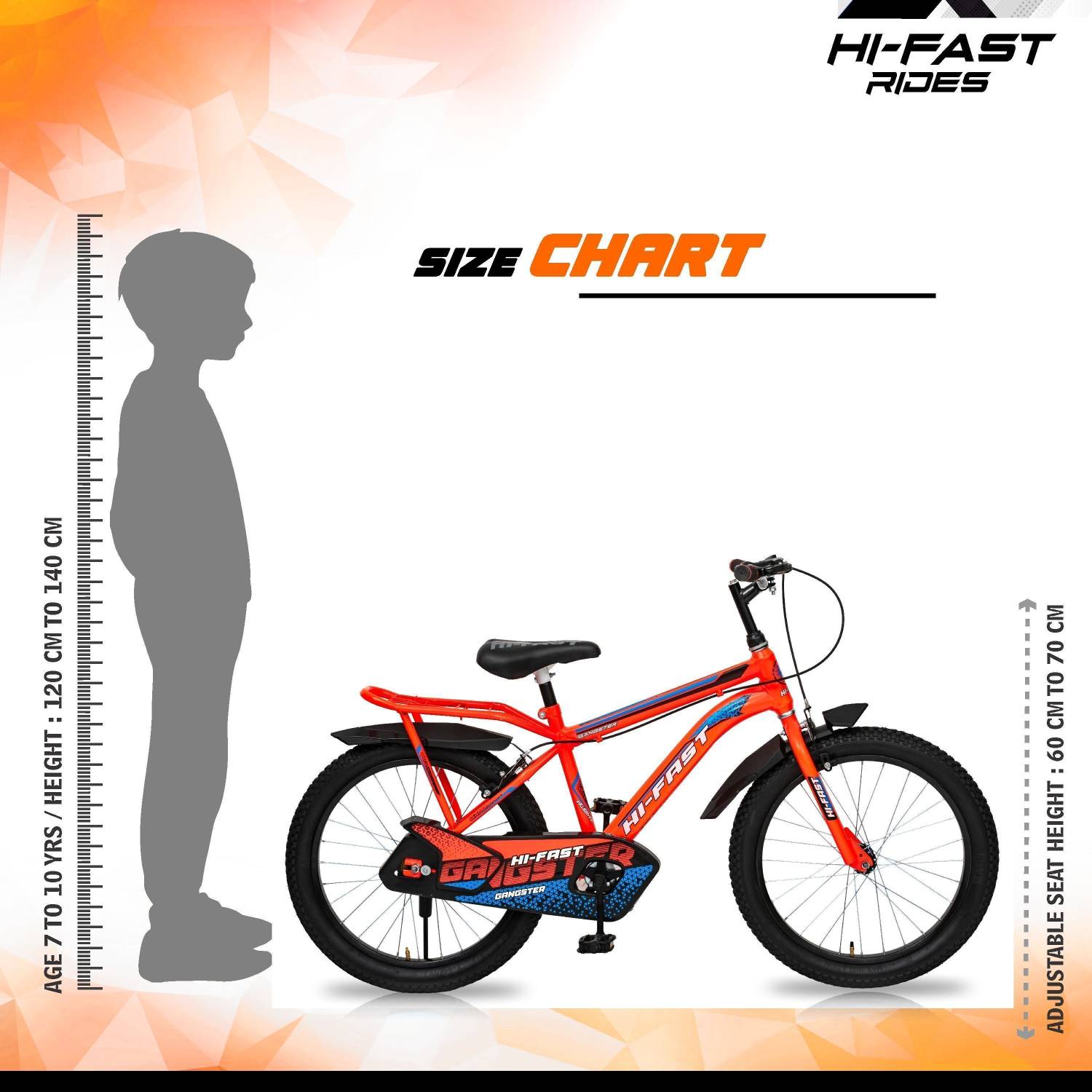 Hi-Fast Gangster Sports Cycle 20T for 7-10 Years - Image 5