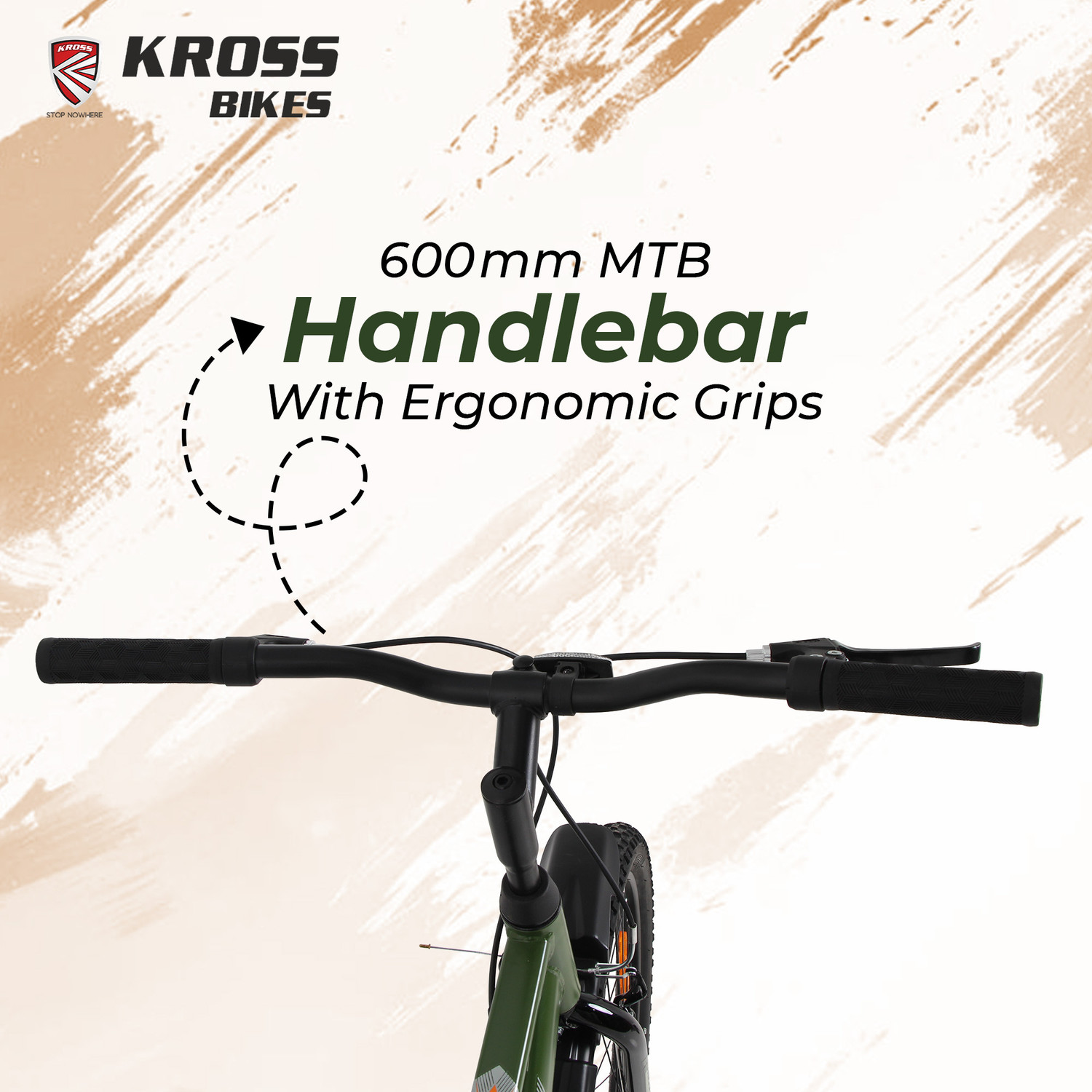 Image of Kross K-2.0 27.5T IBC Steel MTB Bike | Army Green | Single Speed | Front Suspension 27.5 T (inch) Mountain Cycle
