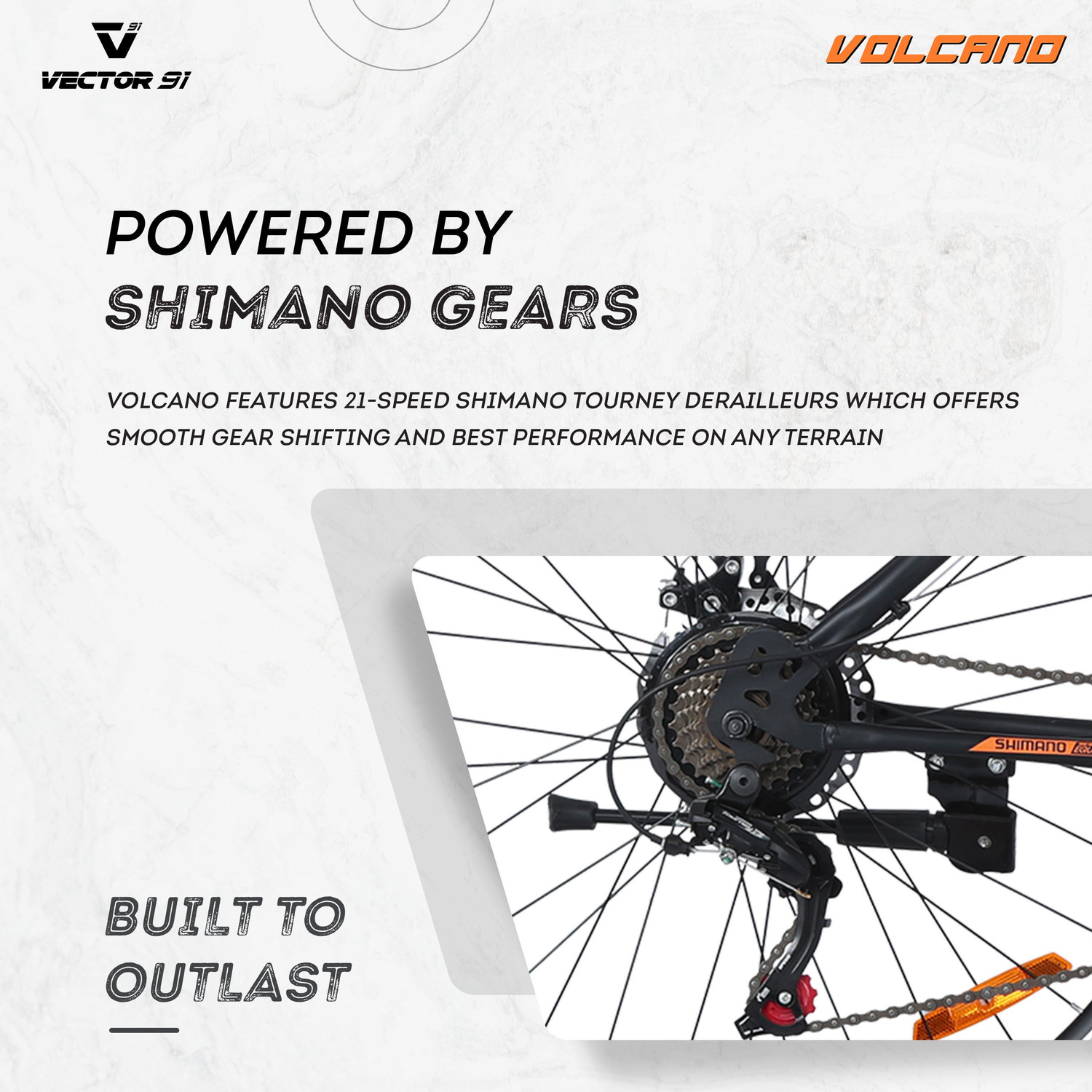 Image of Vector 91 Volcano with Shimano Gears and Dual Disc 29 T (inch) Mountain Cycle