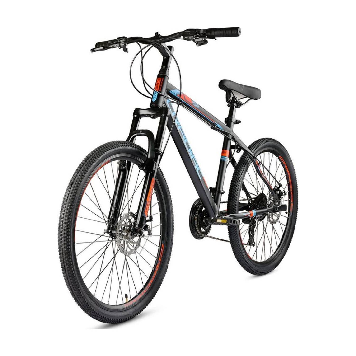 CRADIAC GLOBETROTTER 21 SPEED|FRONT SUSPENSION FORK|DUAL DISC BRAKE|shimano gears 26 T (inch) Mountain Cycle