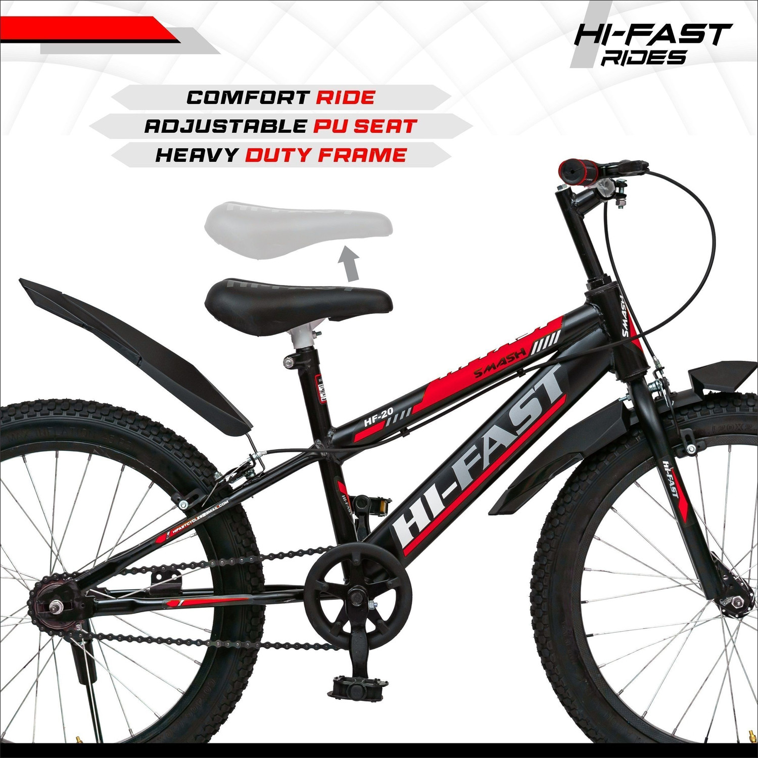 Image of Hi-Fast Smassh Sports Cycle For 7 To 10 Years Boys & Girls (85% Assembled) 20 T (inch) Road Cycle