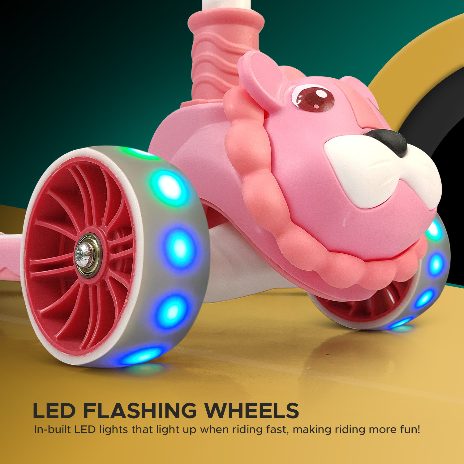 Image of Xaipro Premium Foldable Scooter With Led Light Heavy wheel 12 T (inch) Balance Bike