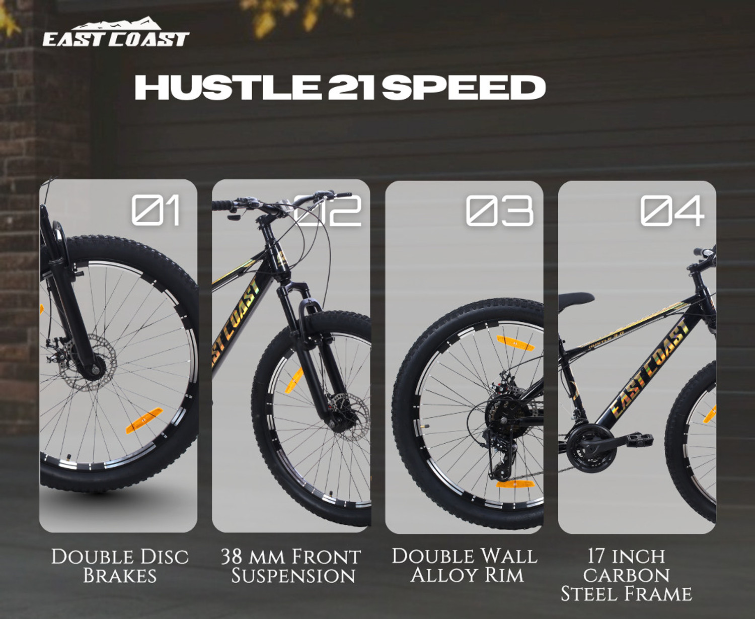 Image of EAST COAST HUSTLE MIB 21 SPEED 26T Mountain Cycle 26 T (inch) Mountain Cycle 26 T (inch) Mountain Cycle