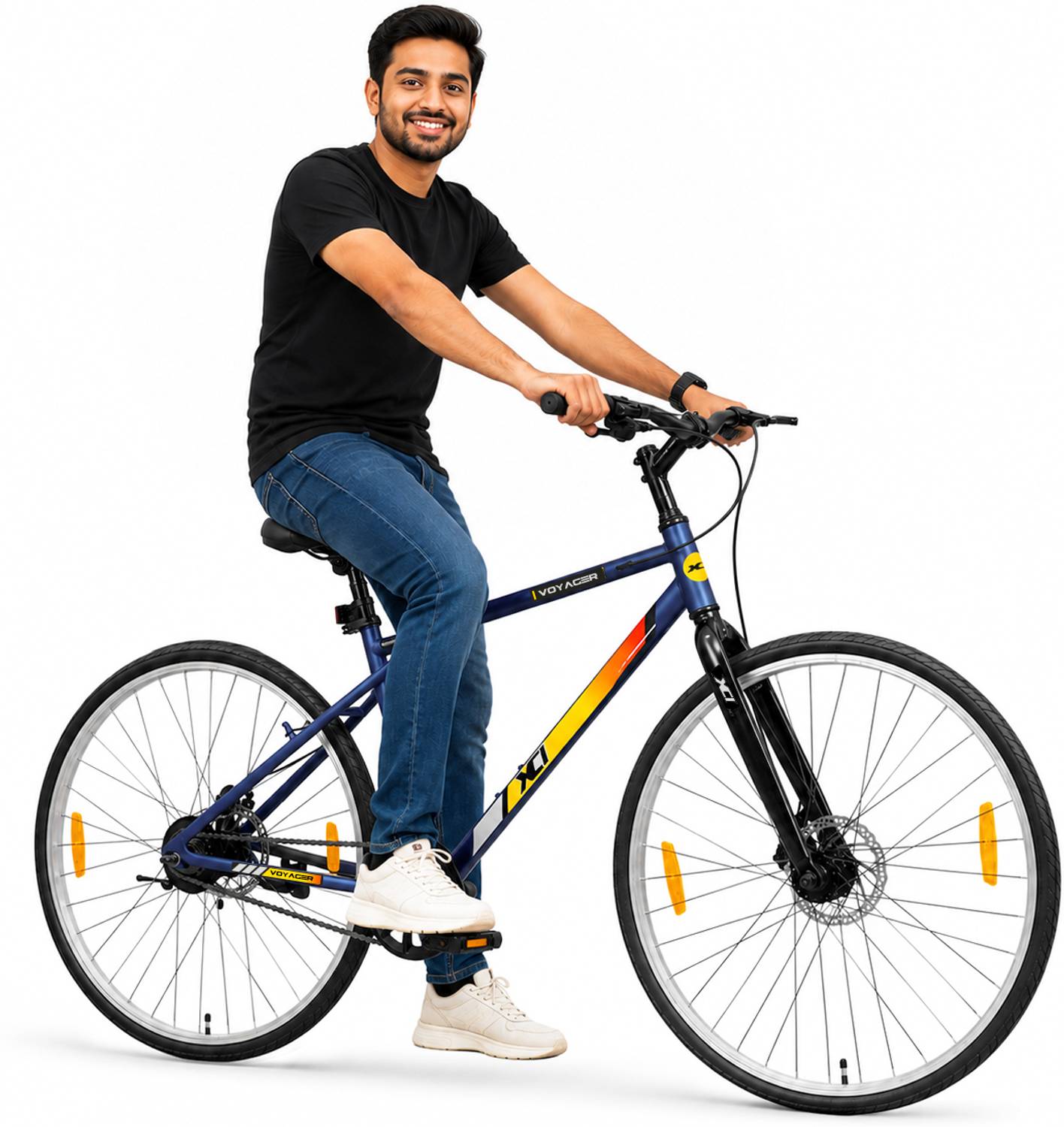 XCi Voyager 700C Hybrid/City Cycle Blue - Image 1