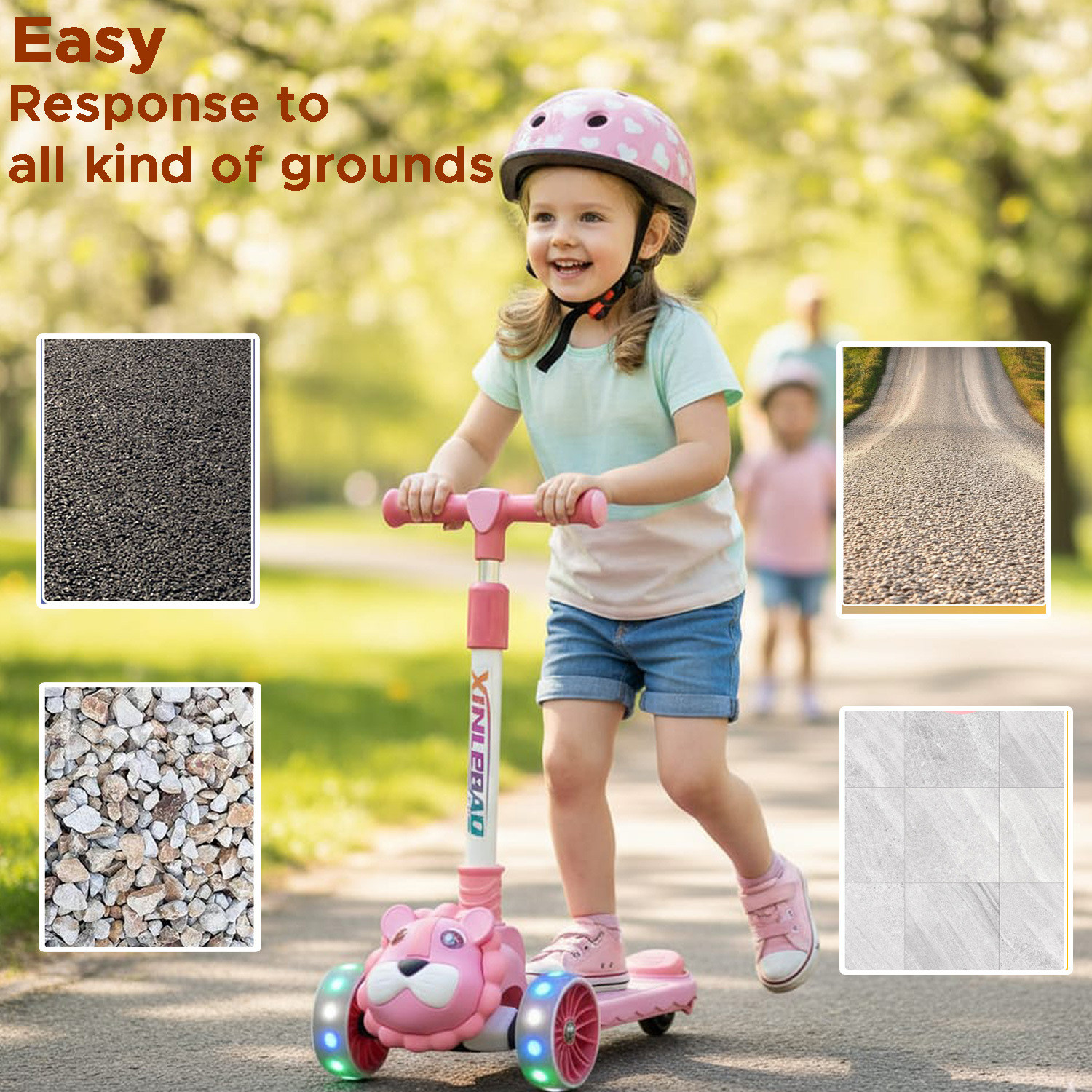 Image of Xaipro Premium Foldable Scooter With Led Light Heavy wheel 12 T (inch) Balance Bike
