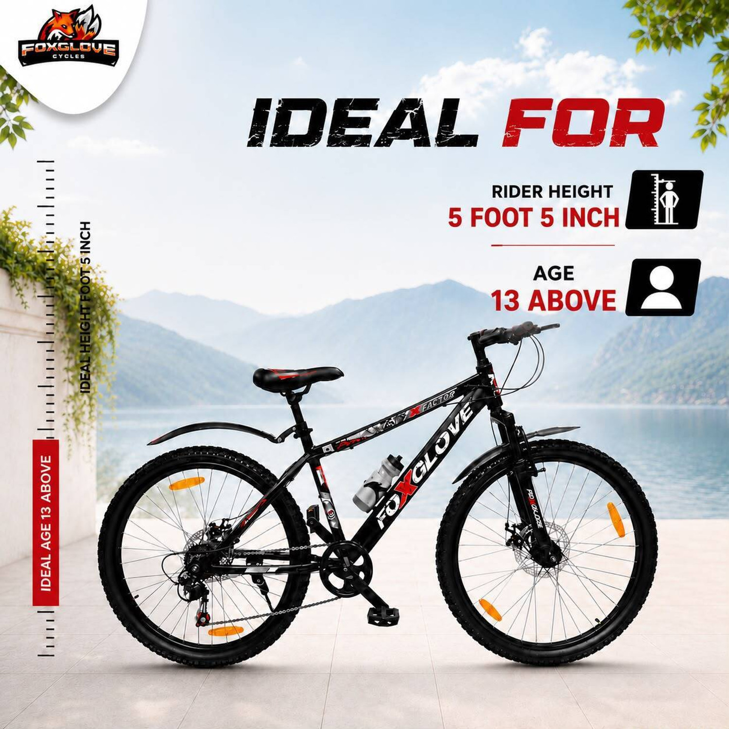 Image of FOXGLOVE XFACTOR 26 inch Multispeed Bike with FS & DD Brake 90% FITTED 26 T (inch) Mountain Cycle